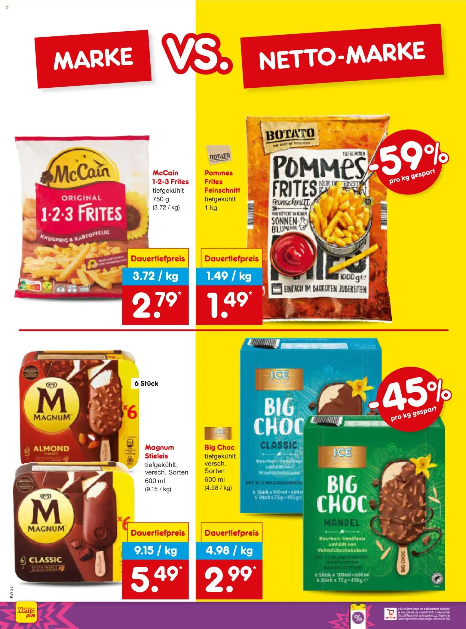 Netto Marken-Discount Prospekt – gültig ab 06.07.2026 | Seite: 8 | Produkte: Pommes, McCain, Backofen