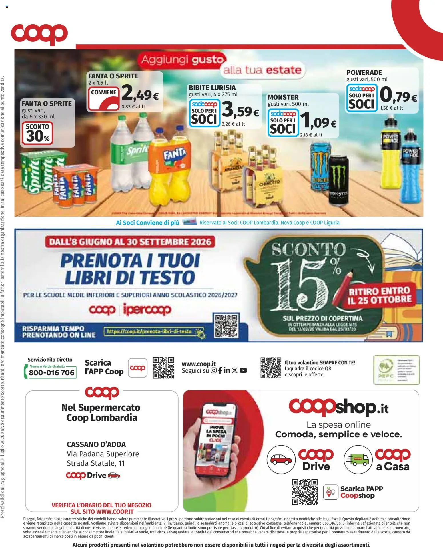 Volantino COOP del 25/06/2026 | Pagina: 31 | Prodotti: Tè, Data, Bibite, Fanta