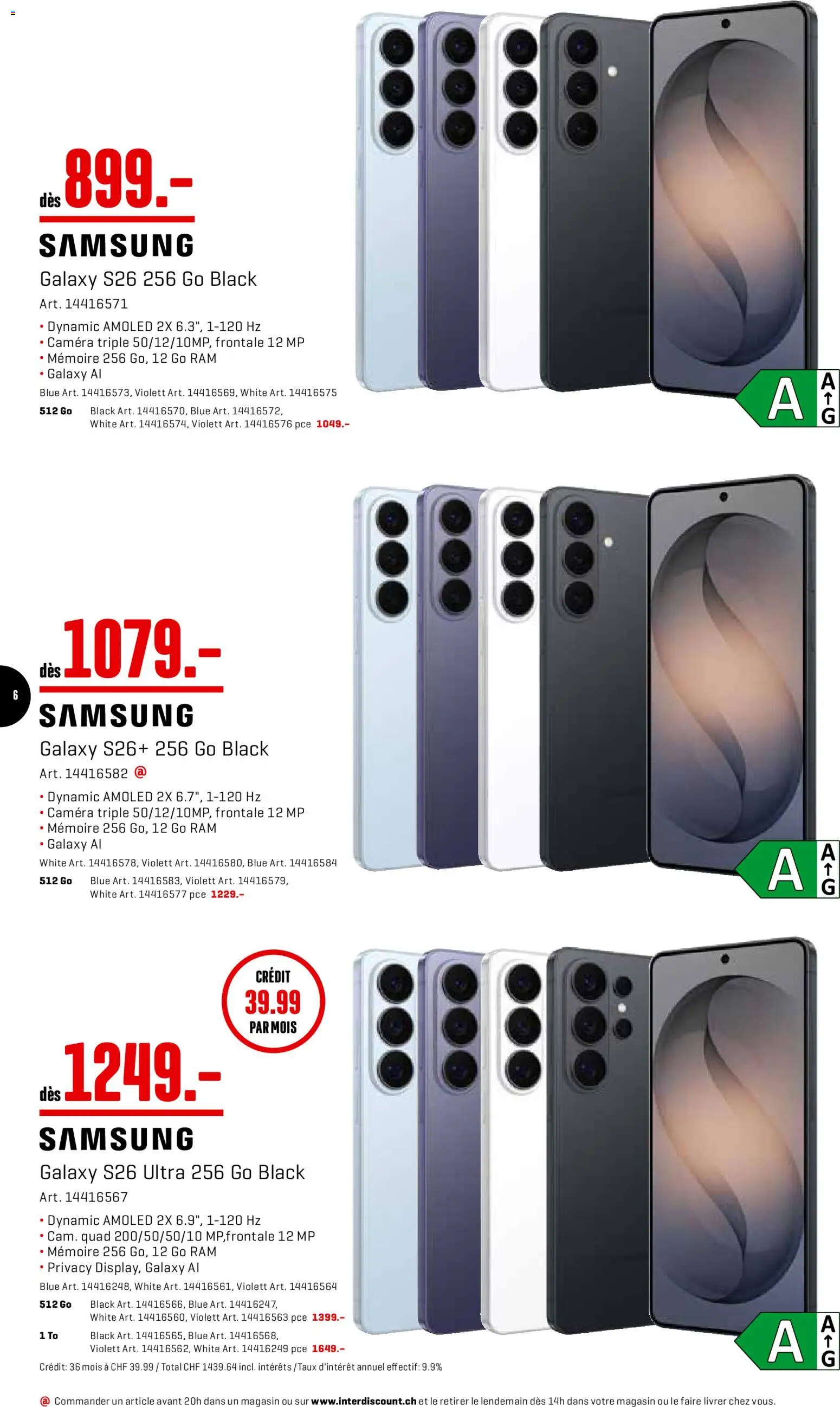 Interdiscount aktionen FR – gültig ab 06.04.2026 | Seite: 6 | Produkte: Samsung
