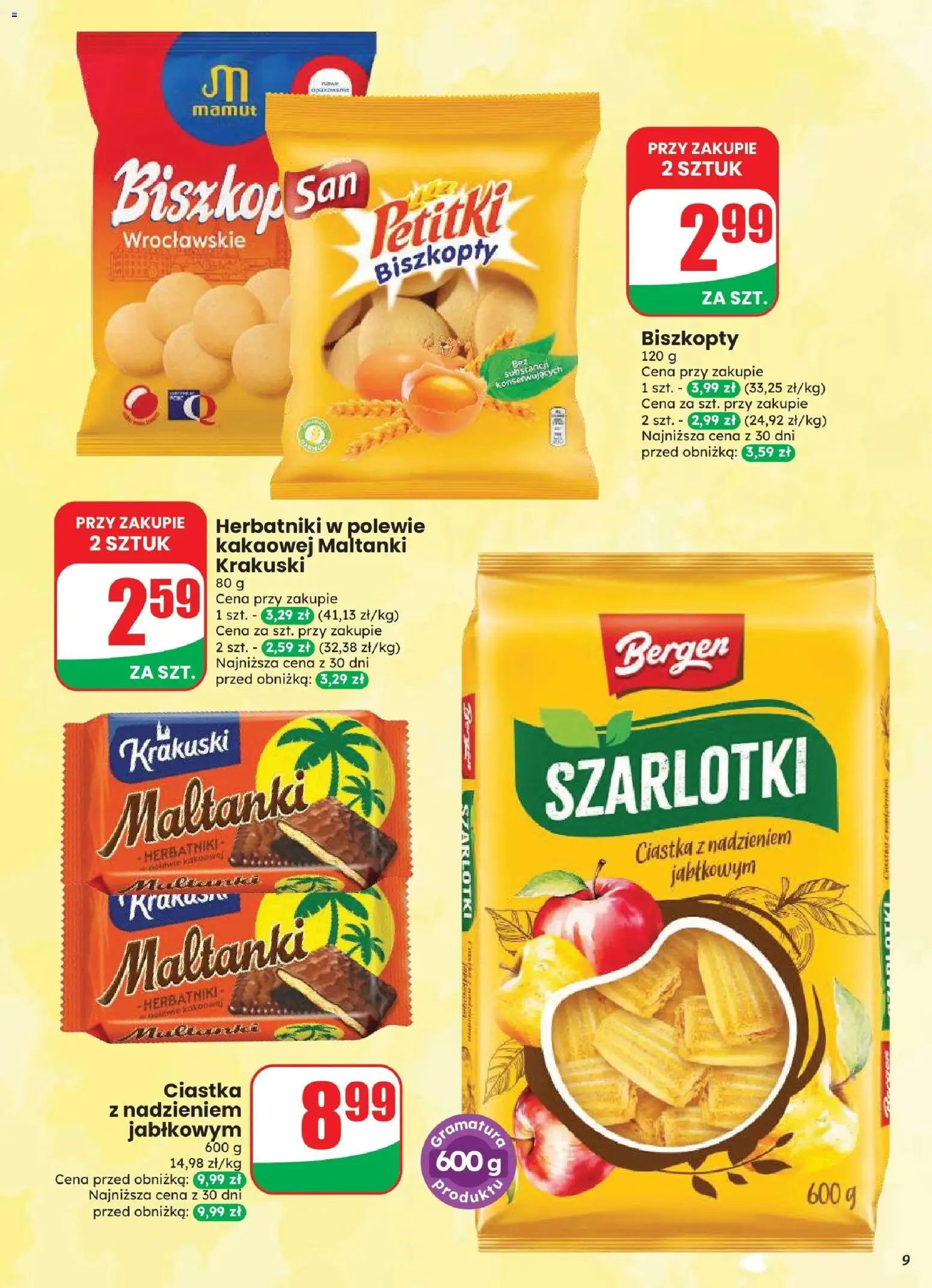 Dino gazetka od 12.08.2026 | Strona: 9 | Produkty: Biszkopty, Herbatniki, Ciastka