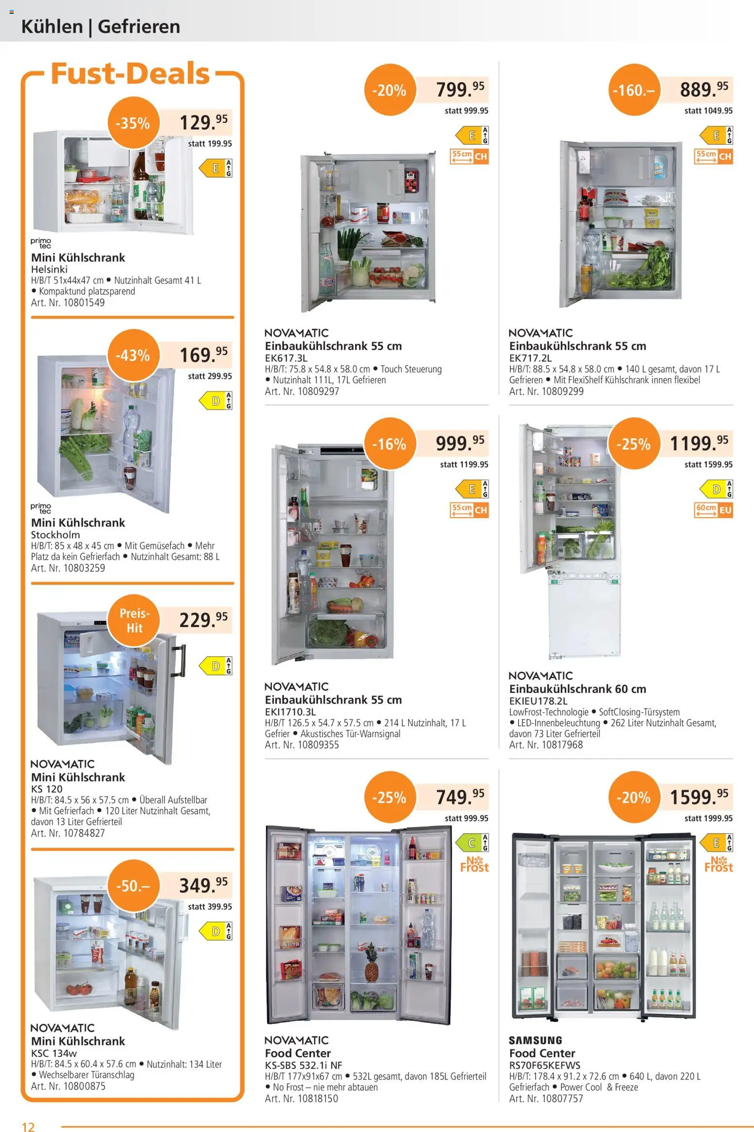 Fust aktionen – gültig ab 26.10.2026 | Seite: 12 | Produkte: Samsung, Kühlschrank