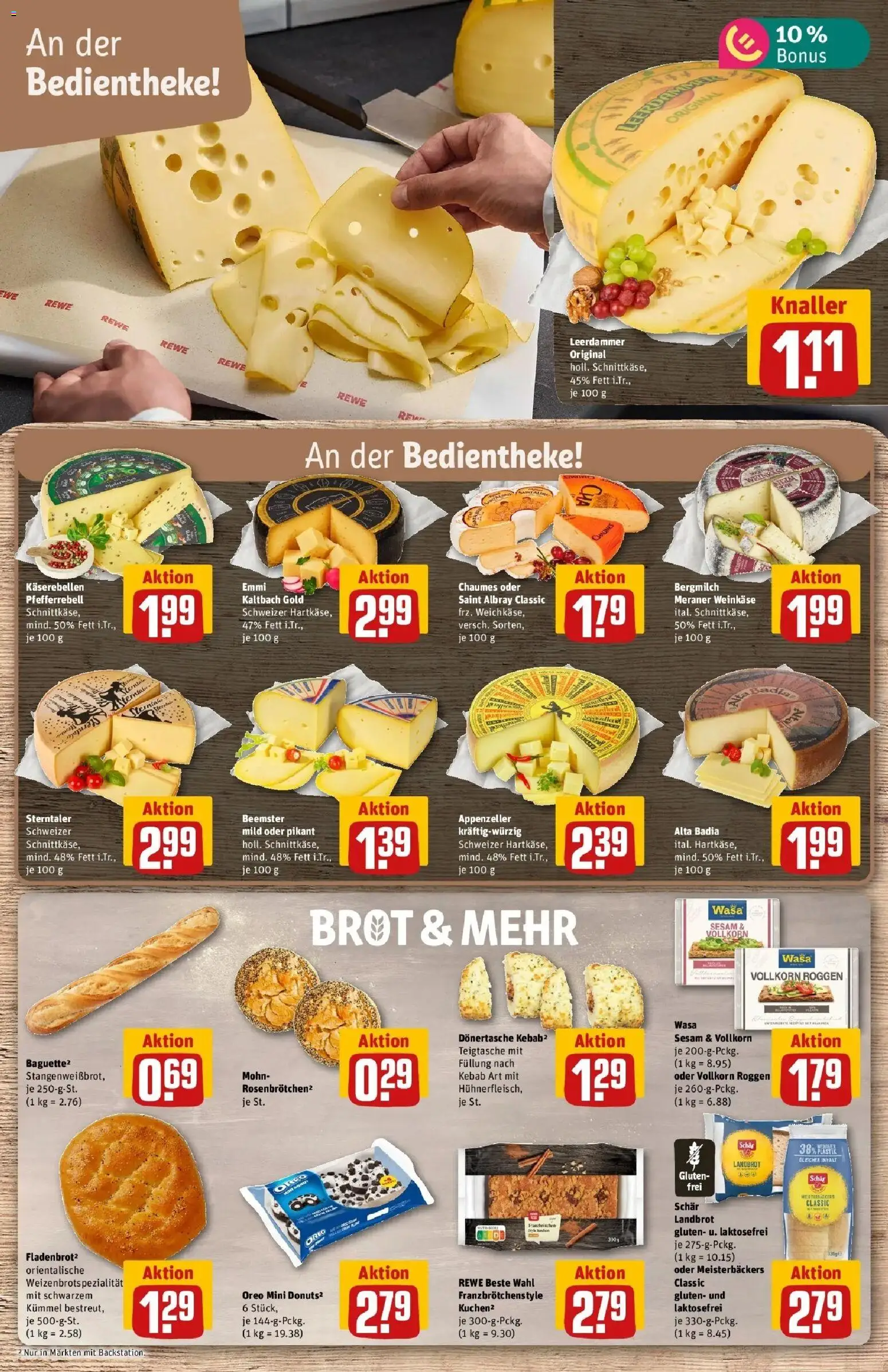 REWE Prospekt ab 31.08.2026 zum Blättern » Angebote | Seite: 11 | Produkte: Leerdammer, Brot