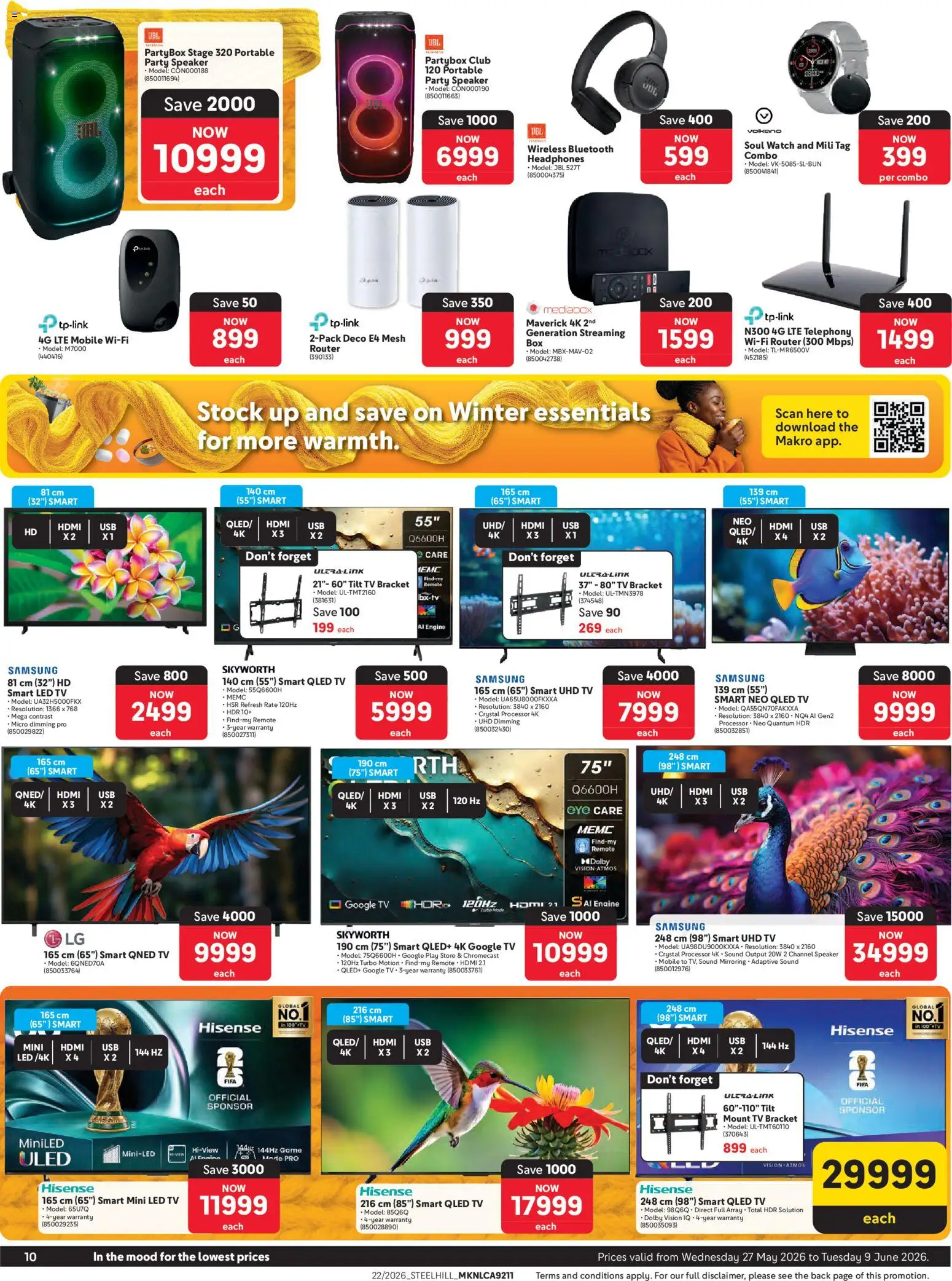 New Makro catalogue – valid from 27.05.2026 | Page: 10 | Products: Watch, Headphones, Remote, Stock