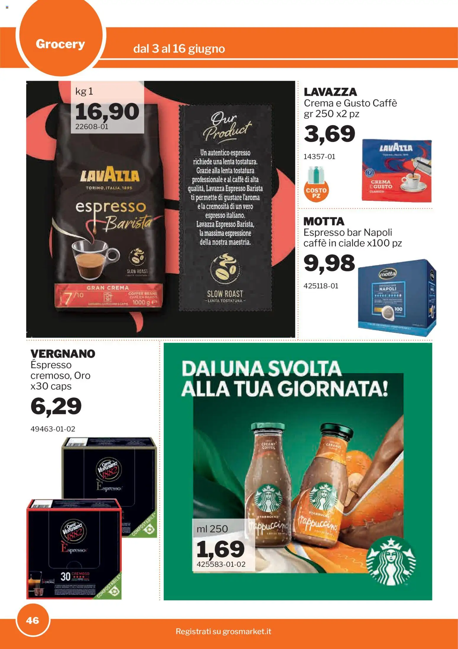 Volantino Sogegross del 03.06.2026 | Pagina: 46 | Prodotti: Crema, Caffè, Lavazza, Caffè in cialde
