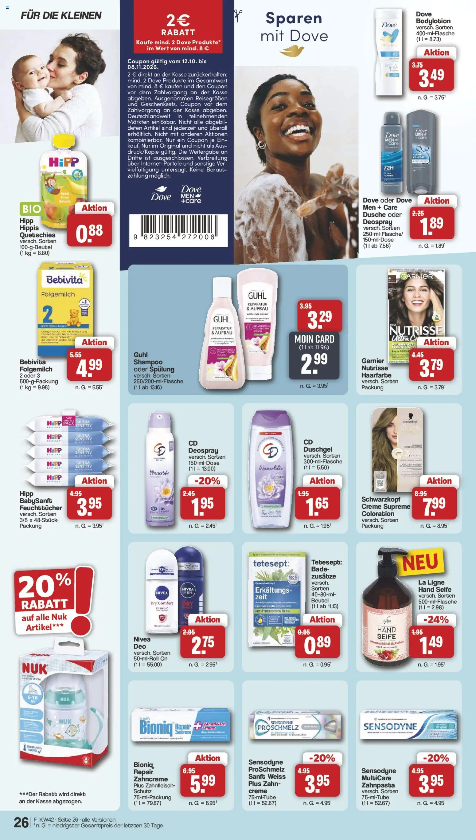 Famila Nordwest Prospekt – gültig ab 12.10.2026 | Seite: 26 | Produkte: Shampoo, Spülung, Creme, Seife