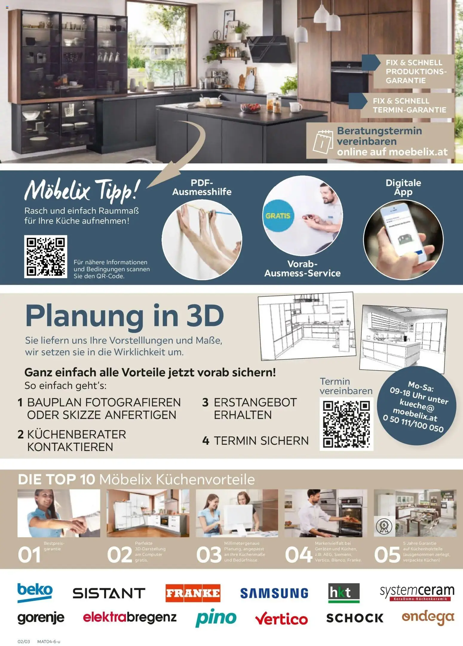 Möbelix Küchen gültig ab 13.04.2026 | Seite: 2 | Produkte: Uhr, Computer, Samsung