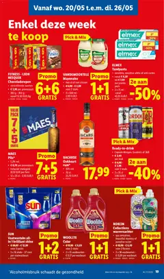 Lidl Folder week 21 - Voorbeeld van een folder van Lidl, geldig van 18.05.2026 | Pagina: 19 | Producten: Fles, Zsalukő, Tandpasta, Robijn