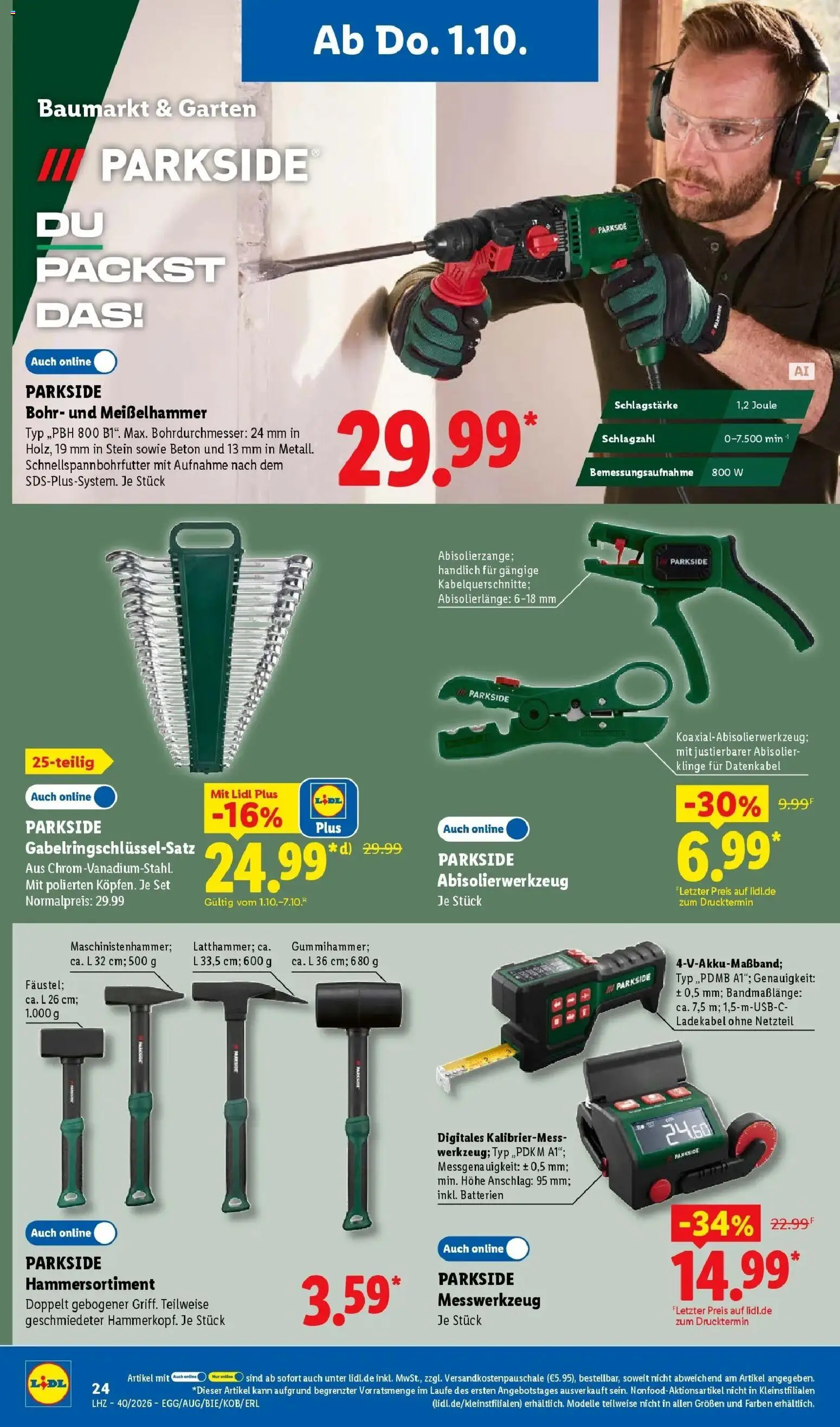 Lidl Prospekt Mühlacker (ab 28.09.2026) zum Blättern » Angebote | Seite: 40 | Produkte: Batterien, Ladekabel, Netzteil