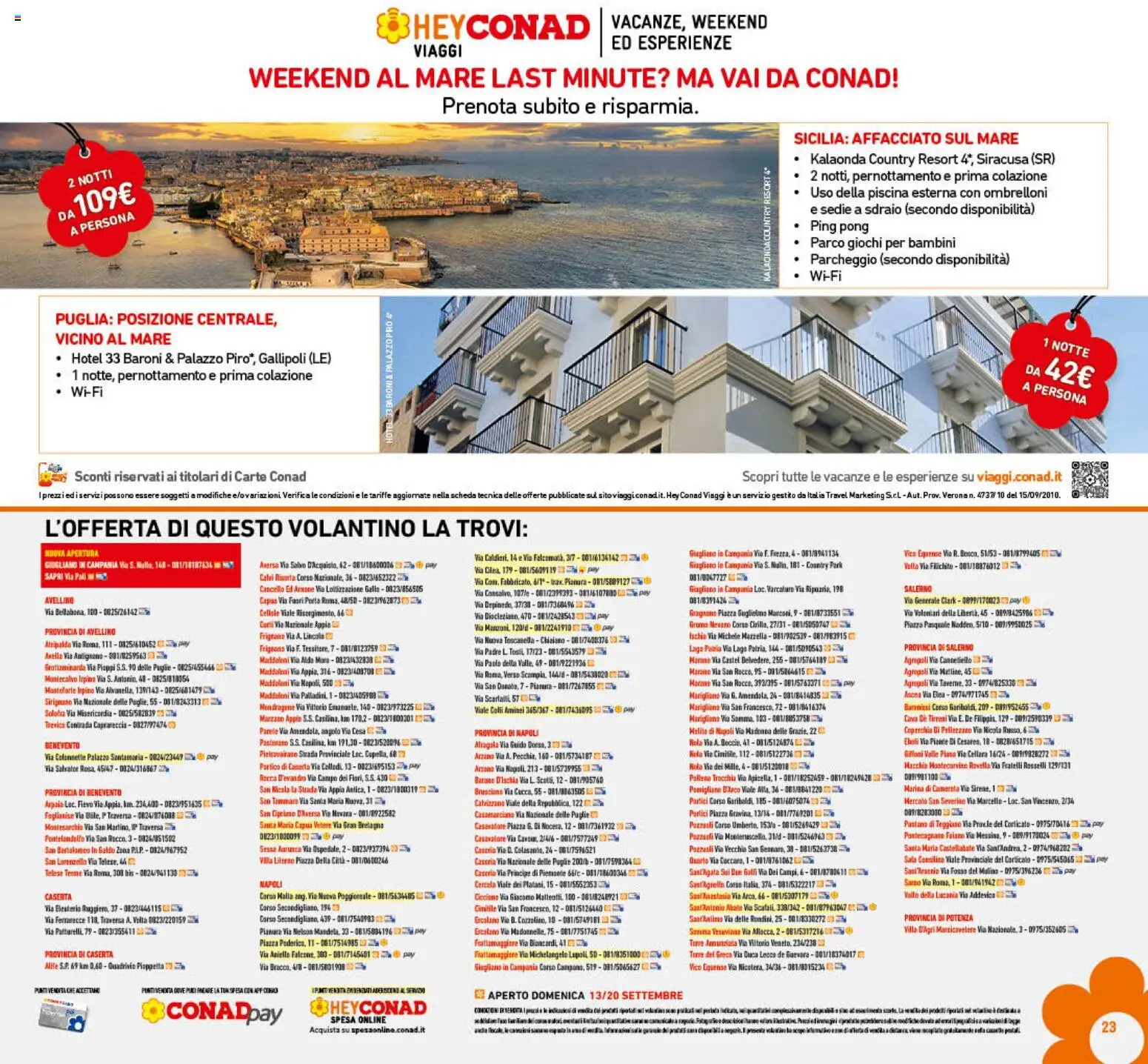 Volantino Conad del 09/09/2026 | Pagina: 23 | Prodotti: Porta, Sdraio, Piscina