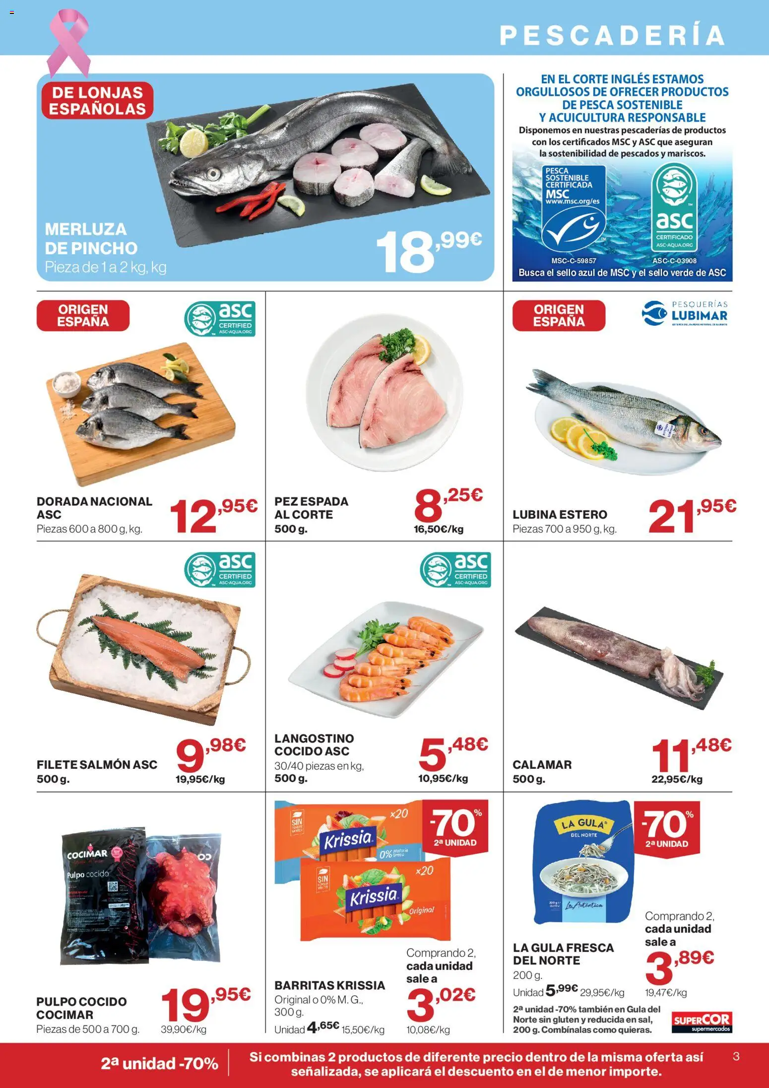 Supercor folleto │ válido desde el 15/10/2026 | Página: 3 | Productos: Salmón, Filete, Langostino