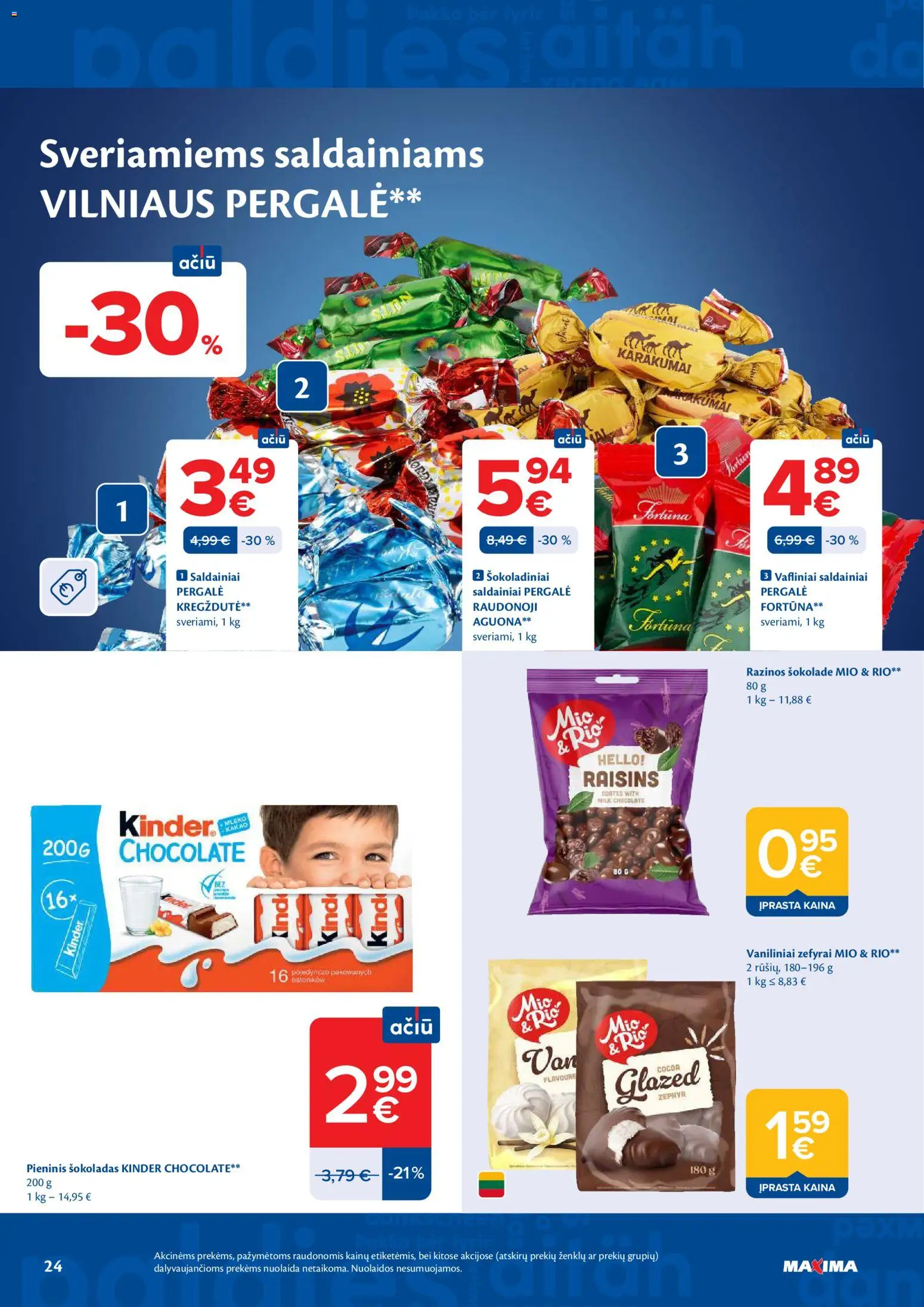 MAXIMA akcijos nuo 26.05.2026 | Puslapis: 24 | Prekių: Šokoladas, Saldainiai