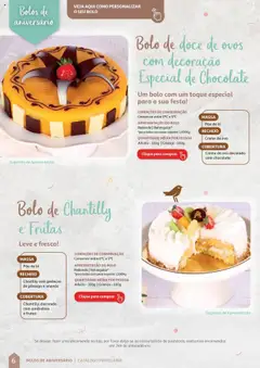 Pré-visualização Auchan Catálogo de Pastelaria válido de 08/04/2024 | Página: 6 | Produtos: Chantily, Chocolate, Massa, Creme