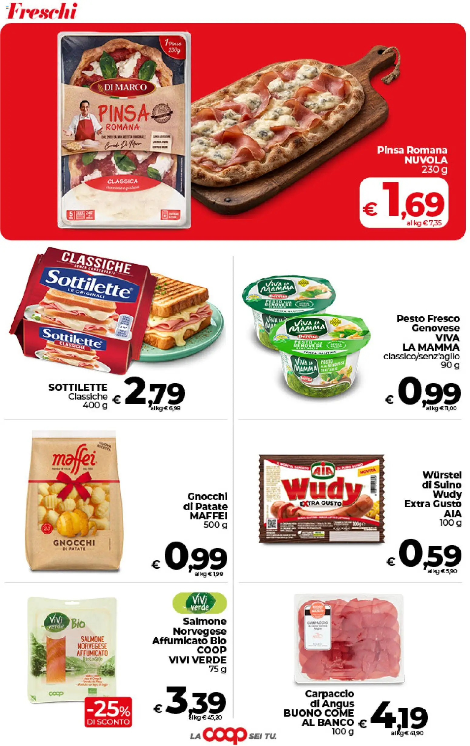 Volantino COOP del 09.06.2026 | Pagina: 15 | Prodotti: Salmone affumicato, Salmone, Patate, Wurstel