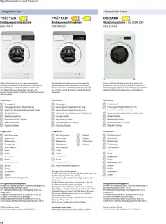 Ikea Elektrogeräte ab 10.04.2026 gültig | Seite: 96 | Produkte: Trockner, Waschmaschine, Waschtrockner, Jeans
