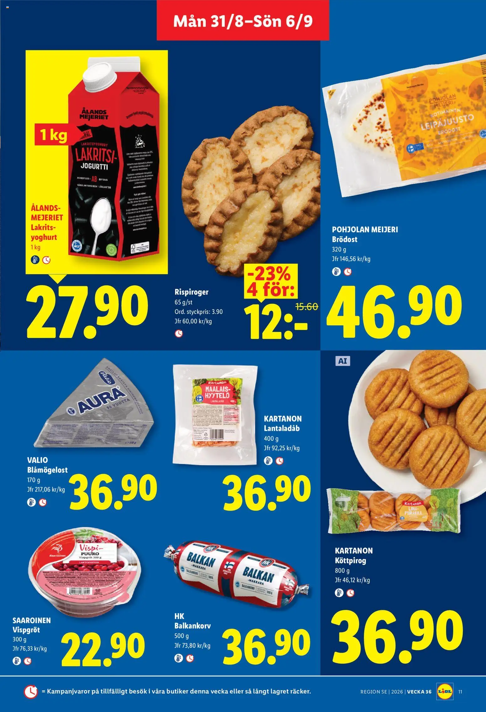 Lidl reklamblad aktuell från 31/08/2026 | Sida: 13 | Produkter: Lakrits, Yoghurt