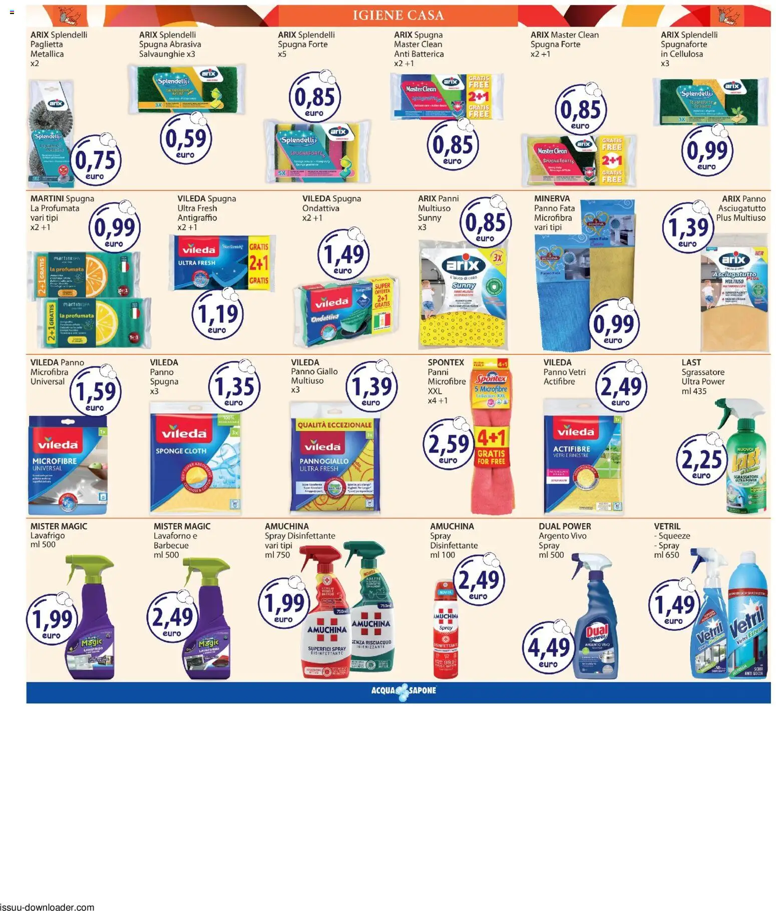 Volantino Acqua e Sapone del 09.04.2026 | Pagina: 11 | Prodotti: Spugna, Sgrassatore, Barbecue, Asciugatutto
