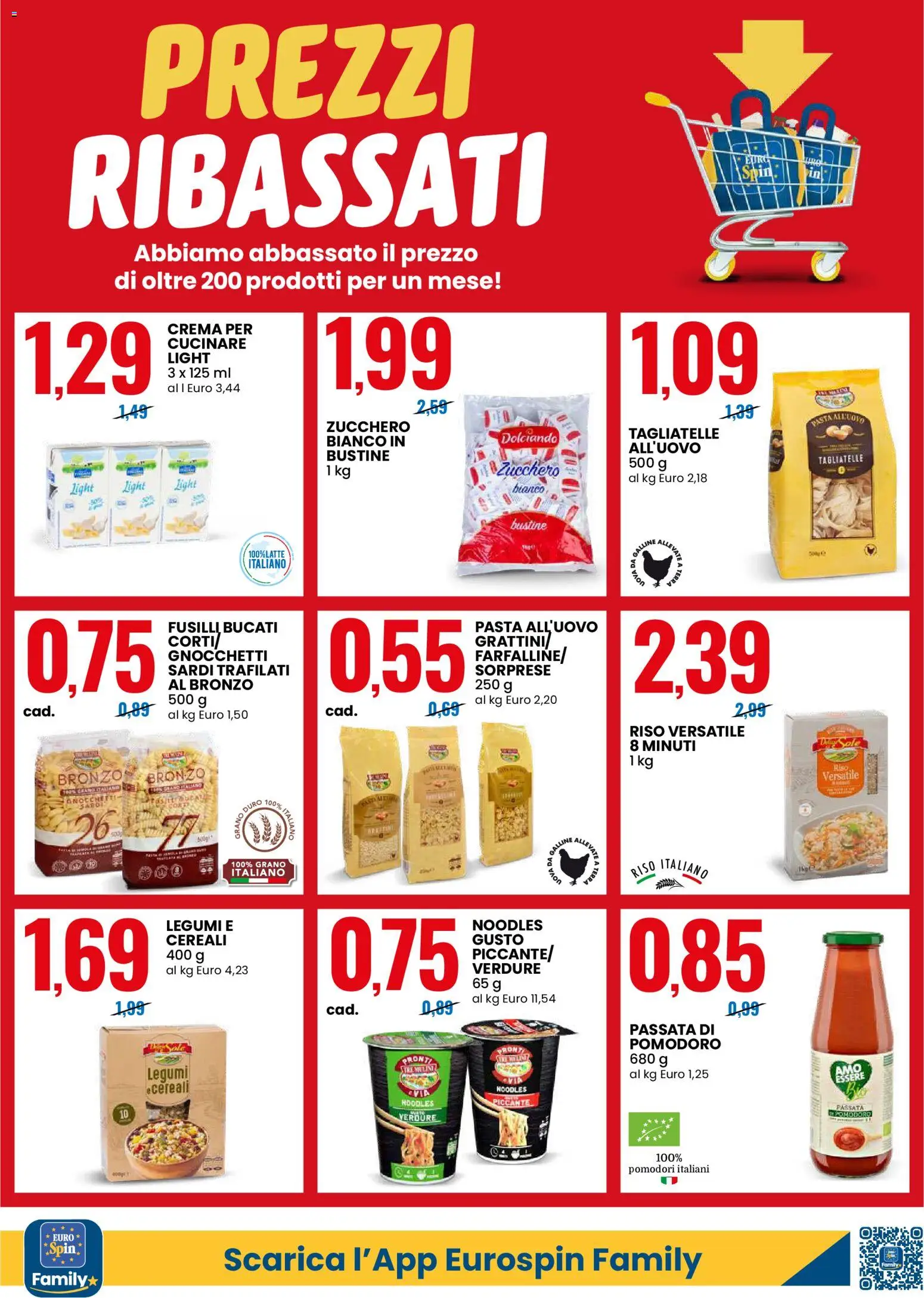 Volantino Eurospin del 01/07/2026 | Pagina: 6 | Prodotti: Crema, Verdure, Pomodoro, Fusilli