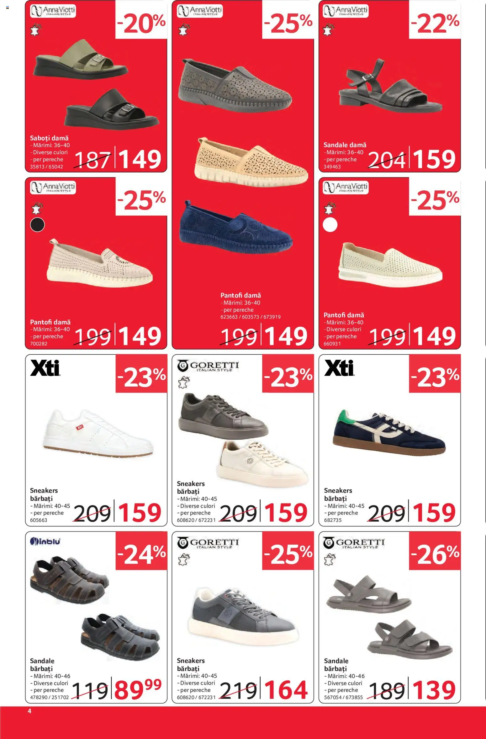 Noul catalog Selgros – valabil de la 12.06.2026 | Pagină: 4 | Produse: Delgeç, Pantofi, Sandale