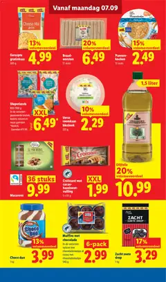 Croissant met cacao-hazelnootvulling, 5 Croissants Choco Hazelnut Filling - Voorbeeld van een folder van Lidl, geldig van 07-09-2026 | Pagina: 21 | Producten: Cacao, La, Crème, Garnalen