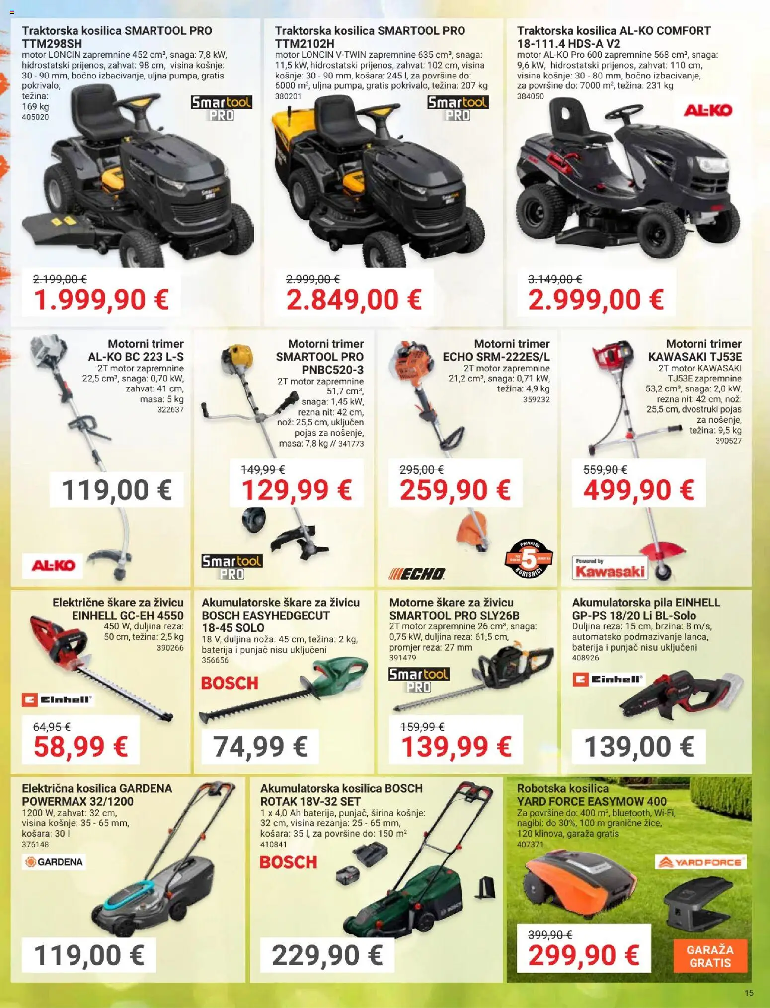 Pevex katalog | vrijedi od 03.04.2026 | Stranica: 15 | Proizvodi: Košara, Nož, Škare, Pila