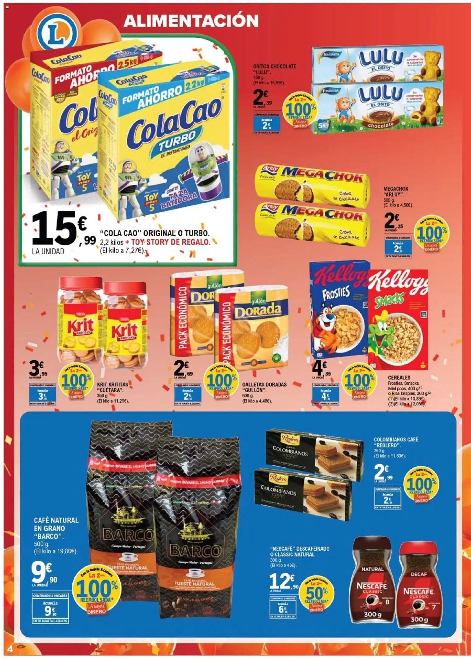 E.Leclerc folleto Salamanca │ válido desde el 15/07/2026 | Página: 4 | Productos: Ψηφιακή κάμερα, Café, Cereales, Batidora