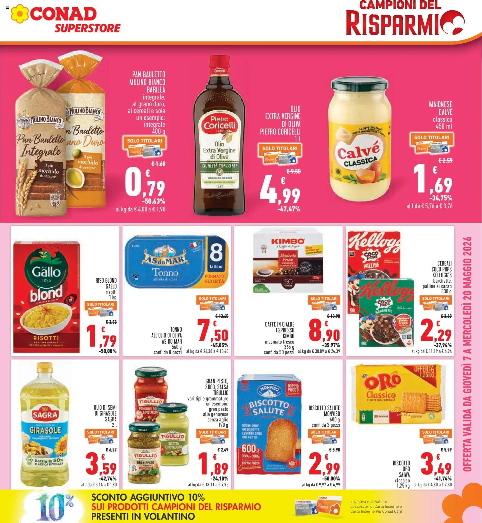 Volantino Conad del 07.05.2026 | Pagina: 3 | Prodotti: Caffè, Cereali, Salsa, Macinato
