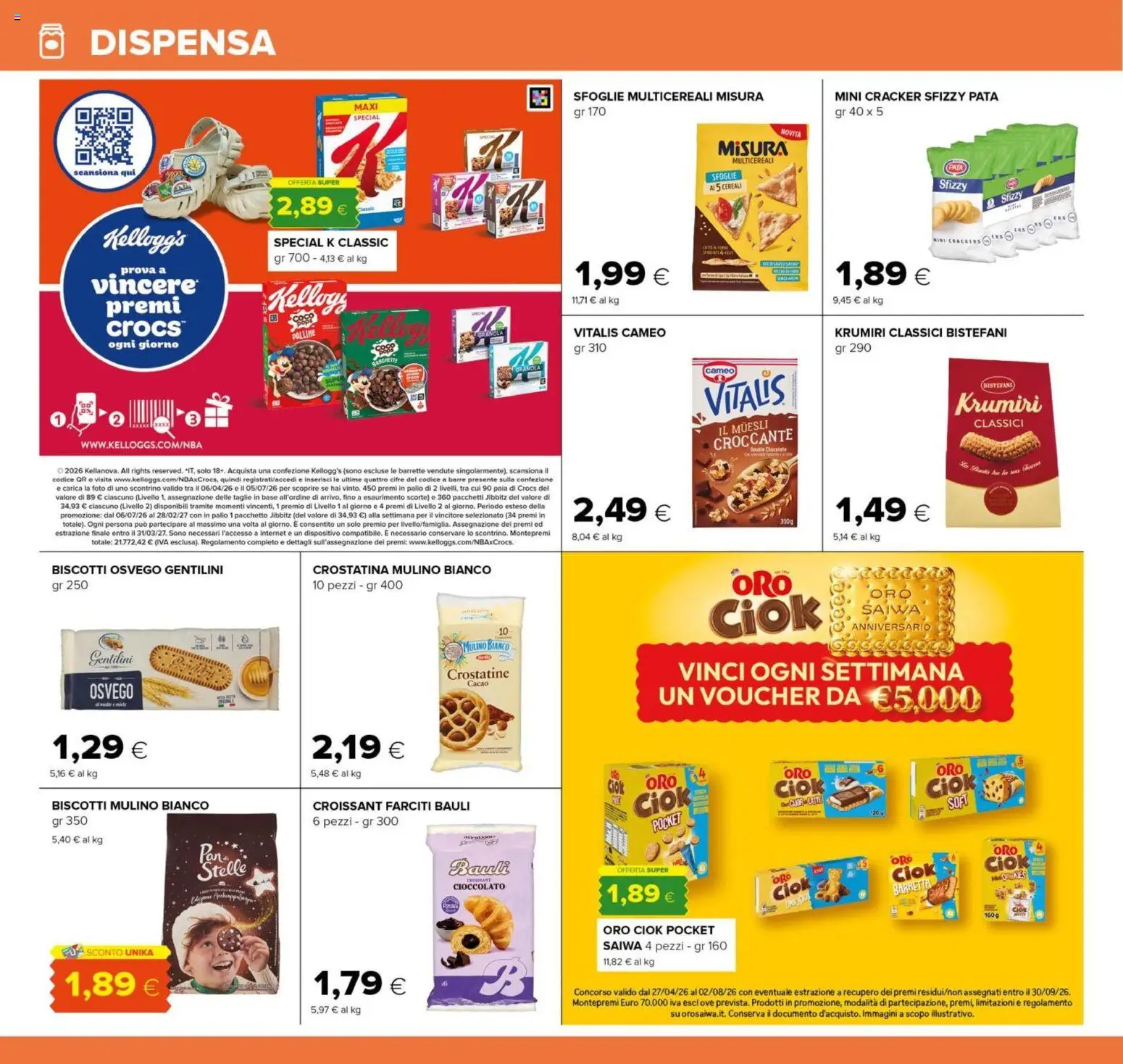 Volantino Oasi del 20.05.2026 | Pagina: 22 | Prodotti: Cereali, Crackers, Croissant, Cacao