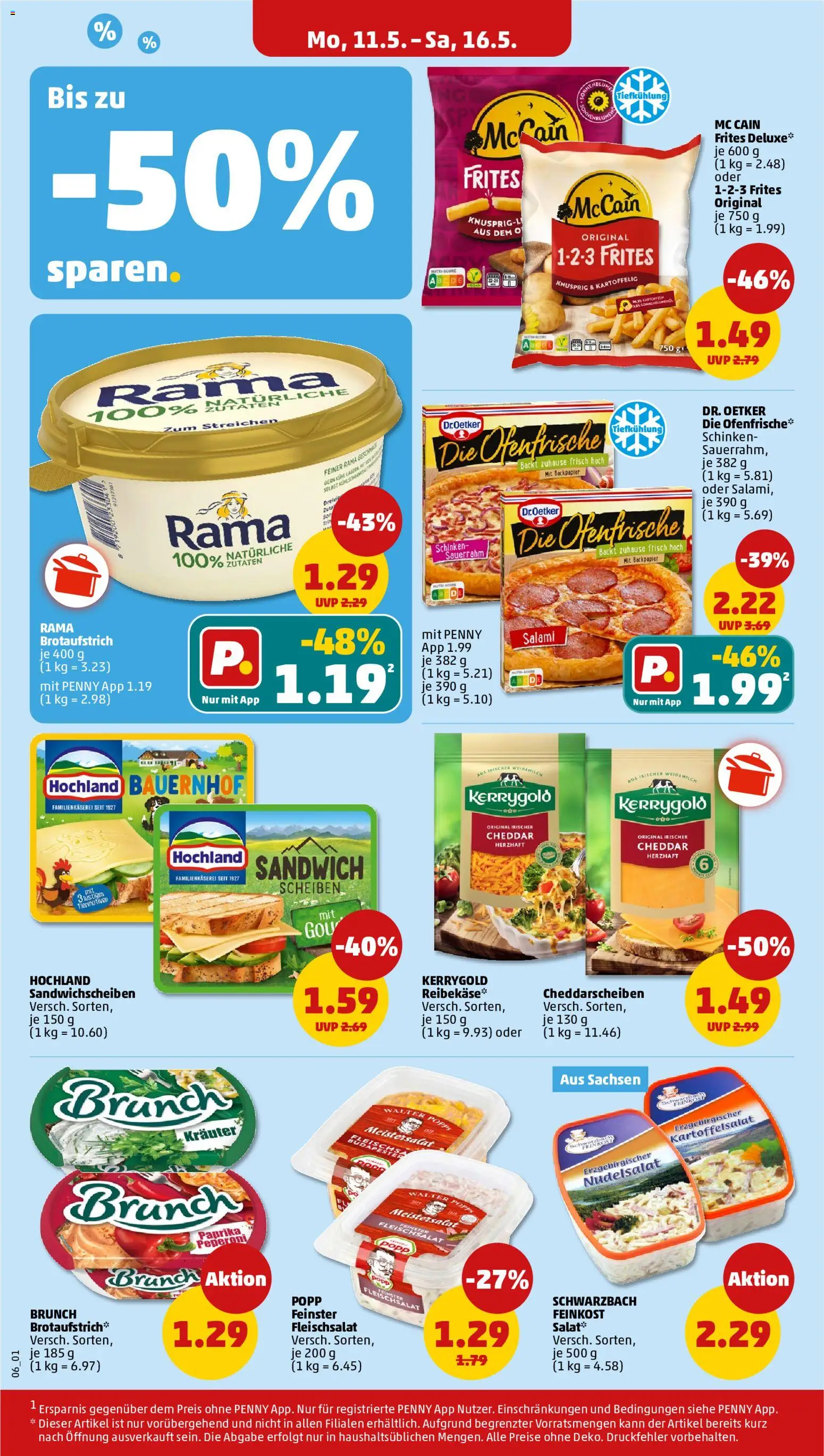 Penny Prospekt 	 – gültig ab 11.05.2026 | Seite: 8 | Produkte: Rama, McCain, Salami, Schinken