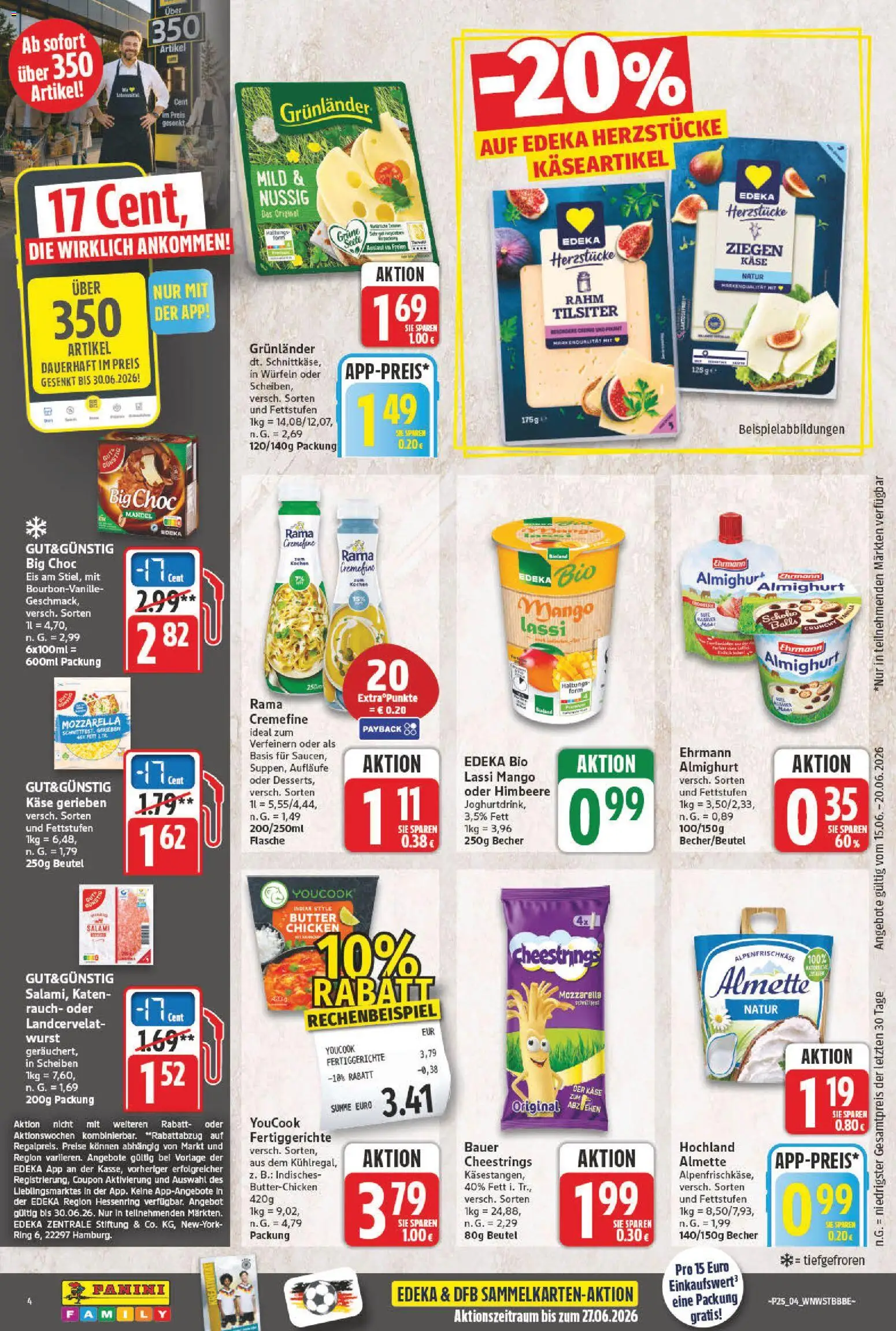 NP Discount Prospekt – gültig ab 15.06.2026 | Seite: 4 | Produkte: Almette, Rama, Ehrmann almighurt, Eis