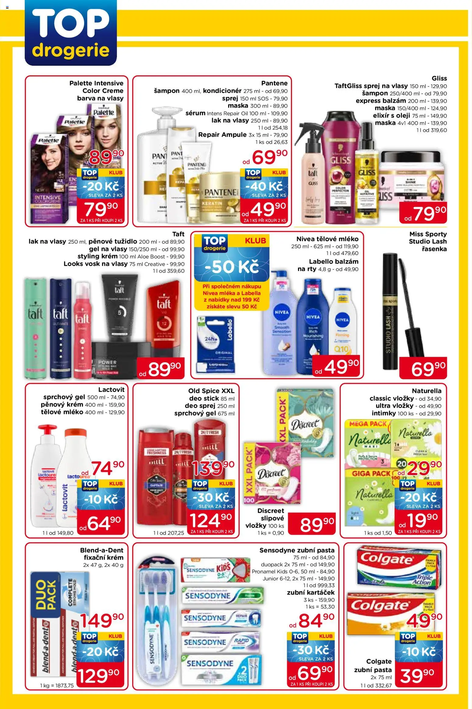 Top drogerie leták od 17.09.2026 | Strana: 2 | Produkty: Vložky, Old Spice, Řasenka, Lak na vlasy