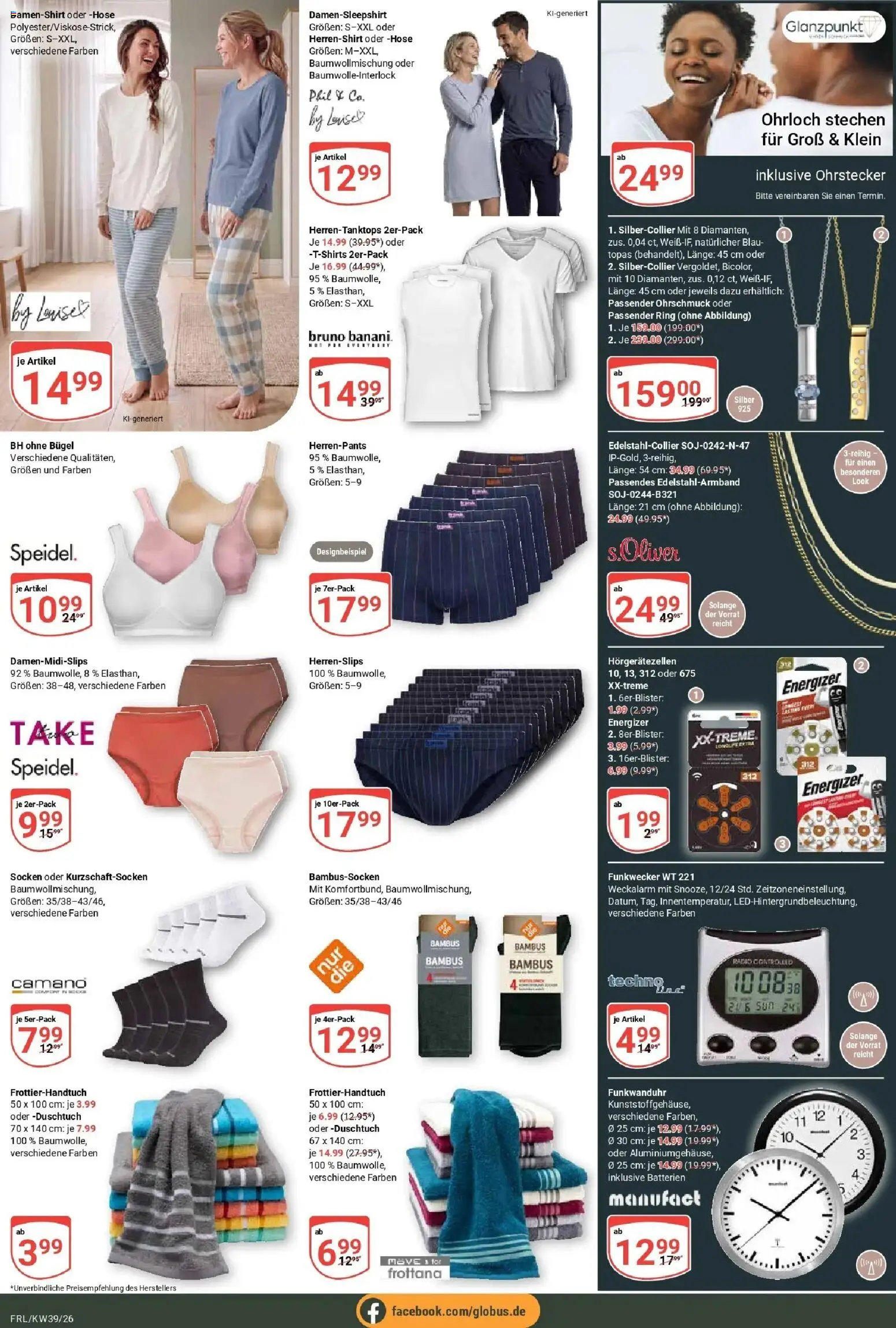 Globus Prospekt Freilassing (ab 21.09.2026) » Angebote online | Seite: 27 | Produkte: Batterien, Hose, BH, Socken