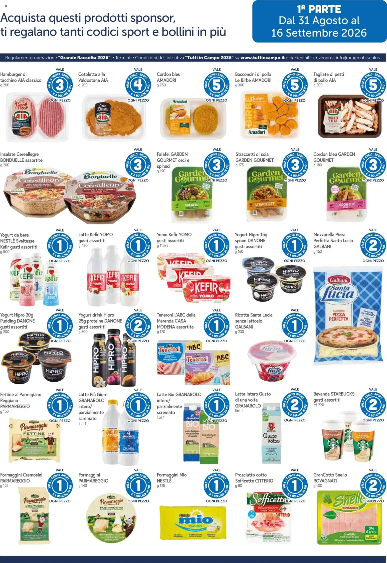 Volantino A&O del 20/08/2026 | Pagina: 7 | Prodotti: Pollo, Ceci, Falafel, Senza lattosio