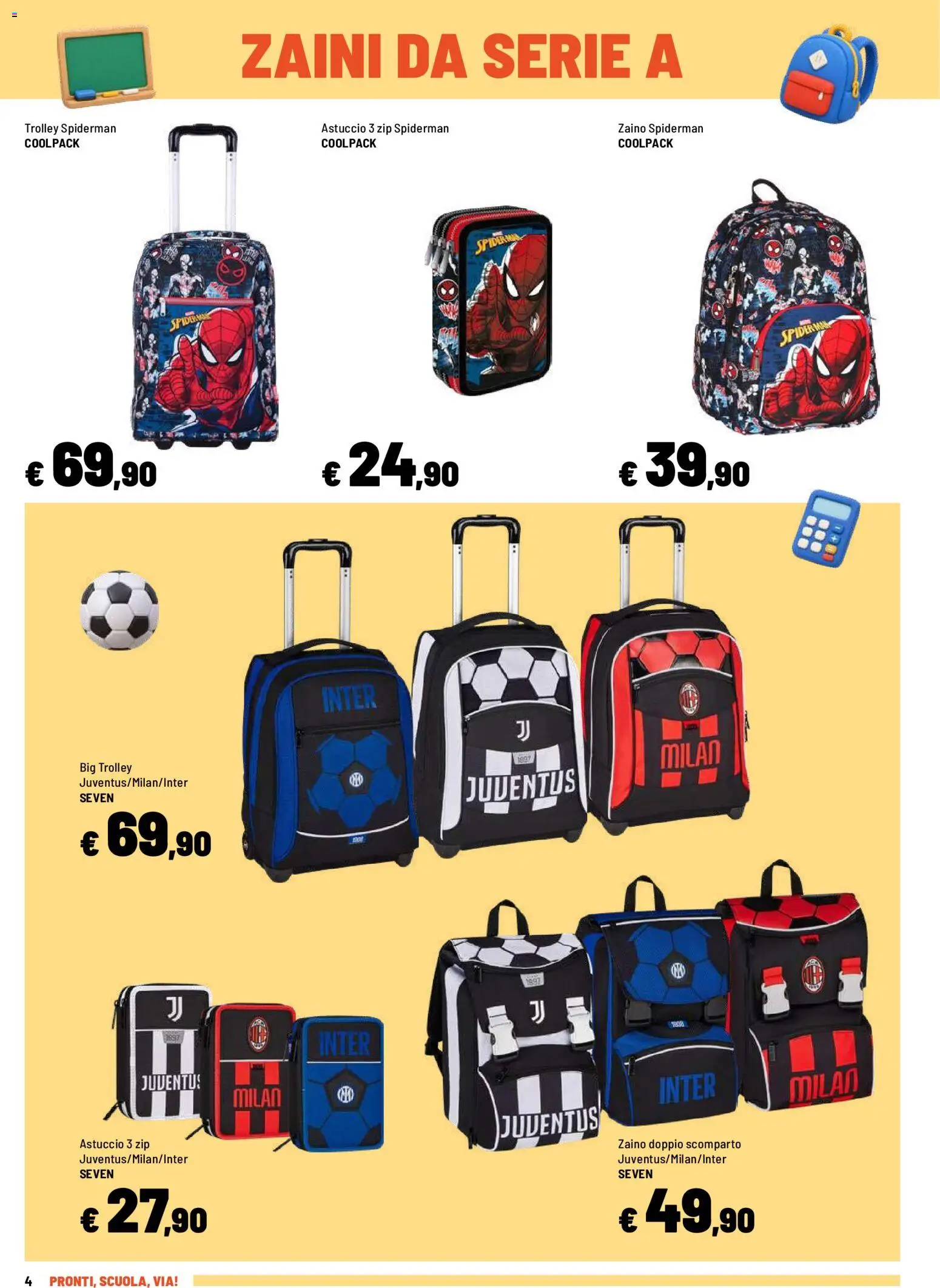Volantino Iper del 10/08/2026 | Pagina: 4 | Prodotti: Zaino, Astuccio, Trolley