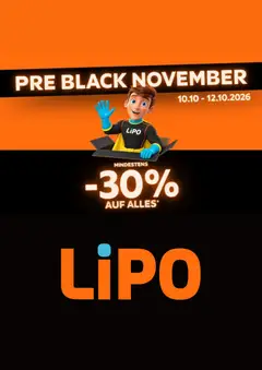 Lipo aktionen Pre Black November ab 10.10.2026 gültig