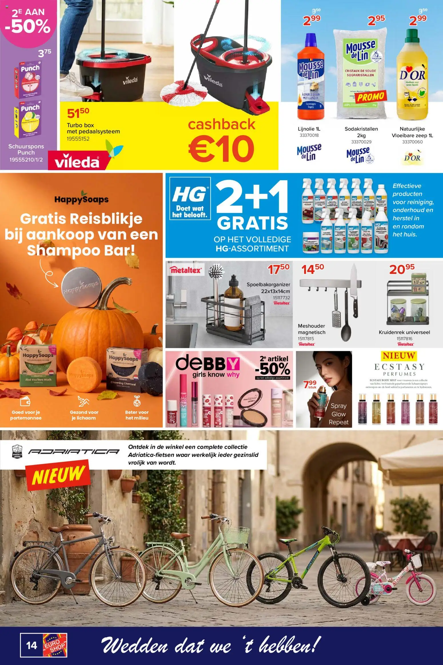 {H1} | Pagina: 14 | Producten: Portemonnee, Schuurspons, Box, Shampoo