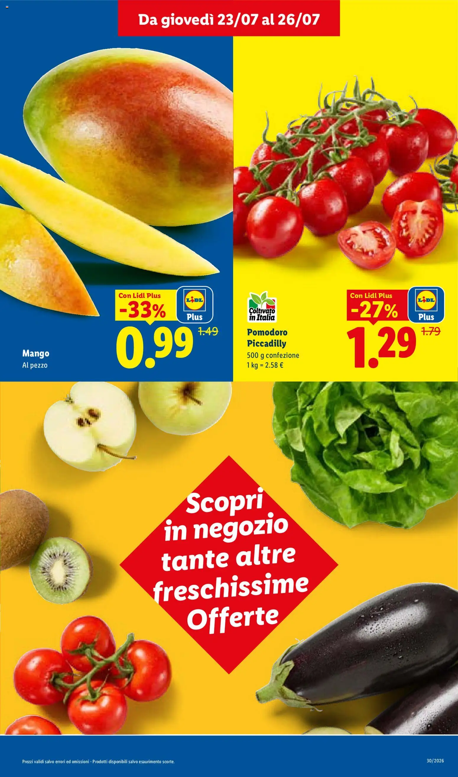 Volantino Lidl del 23/07/2026 | Pagina: 5 | Prodotti: Pomodoro, Mango