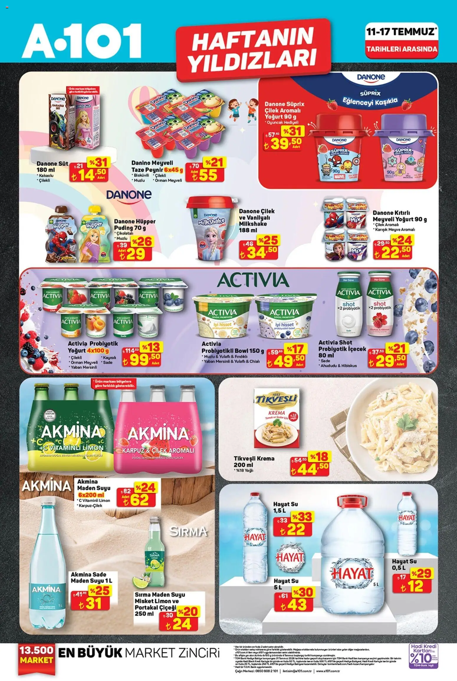 A101 Katalog - 11 Temmuz 2026 tarihinden itibaren geçerlidir | Sayfa: 3 | Ürünler: Yoğurt, Portakal, Limon, Misket limon