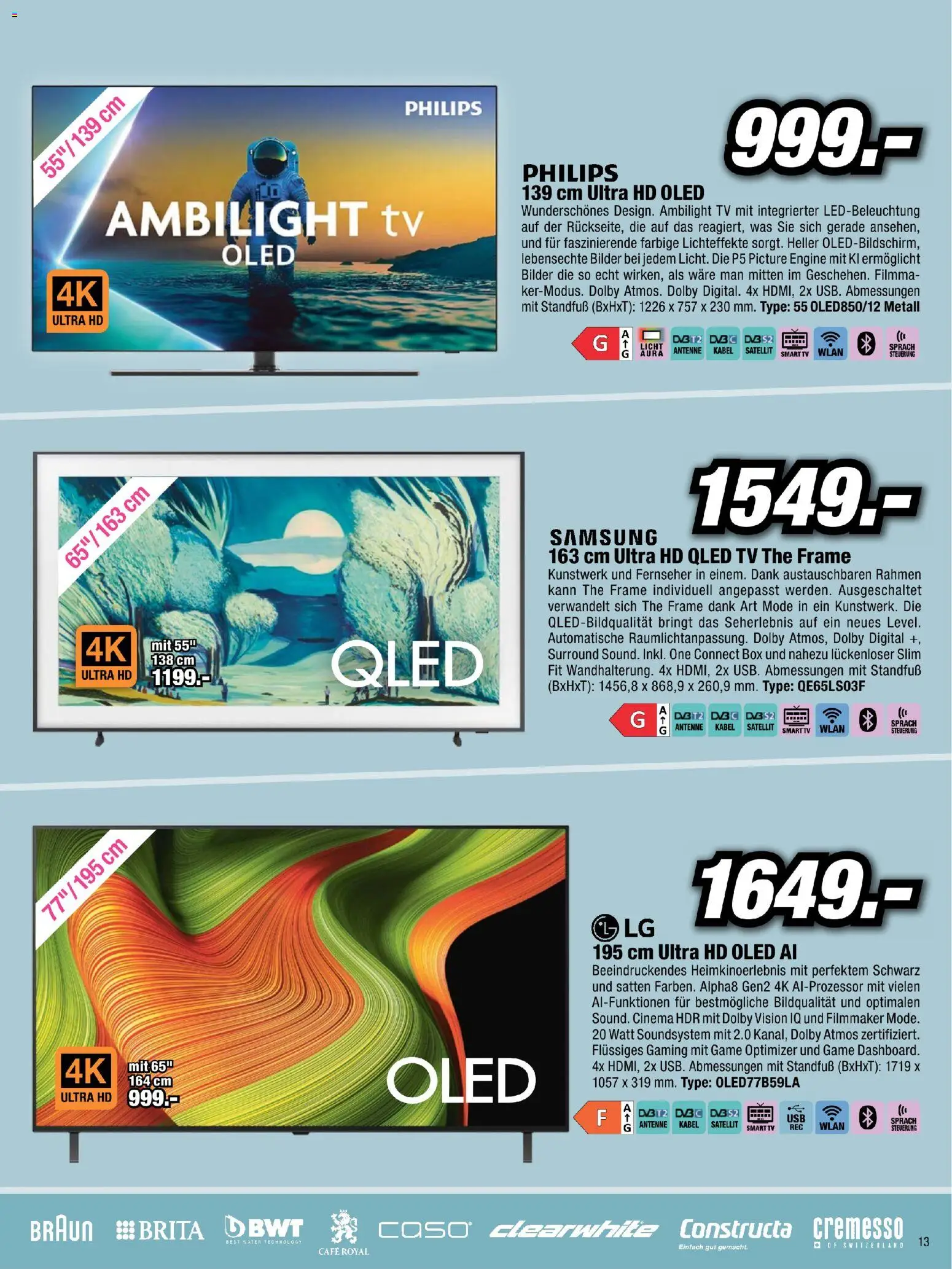 RED ZAC Oberösterreich gültig ab 26.04.2026 | Seite: 13 | Produkte: TV, Fernseher, Kabel, Satellit