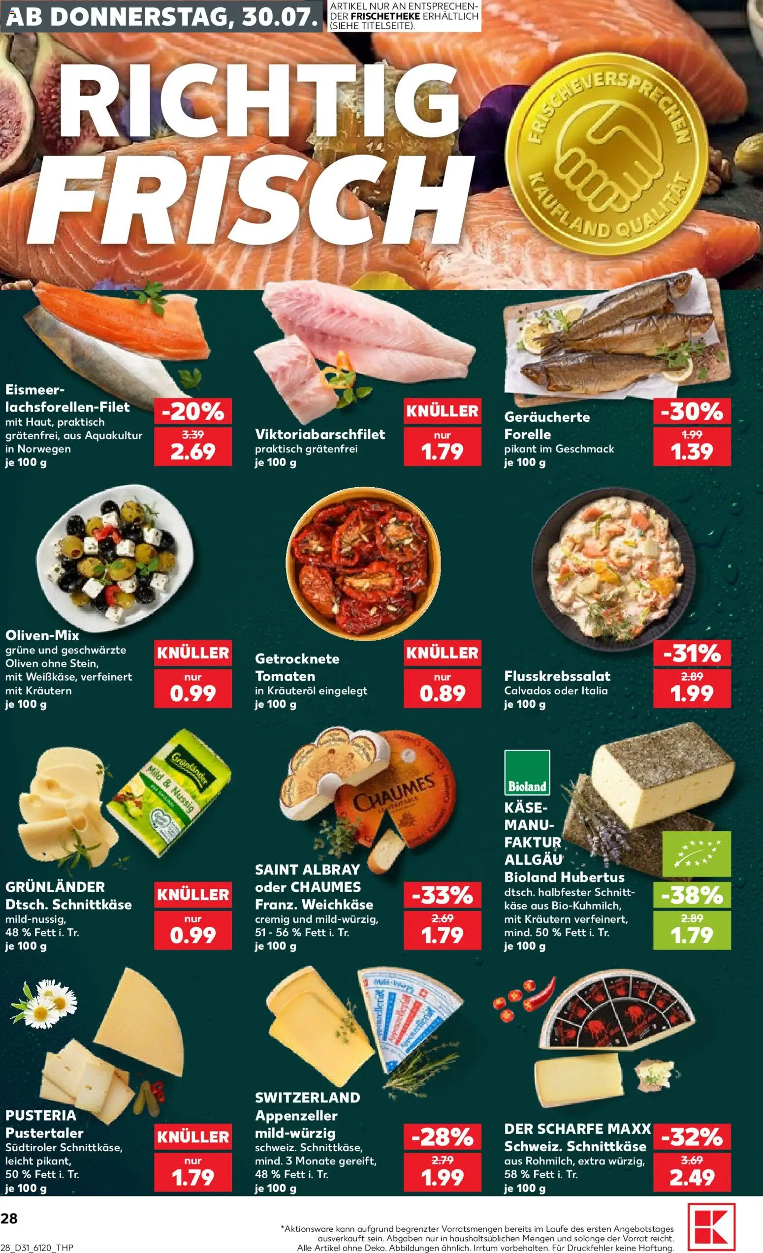 Kaufland Německo leták - Bremen od 30.07.2026 | Strana: 28 | Produkty: Calvados, Kaše
