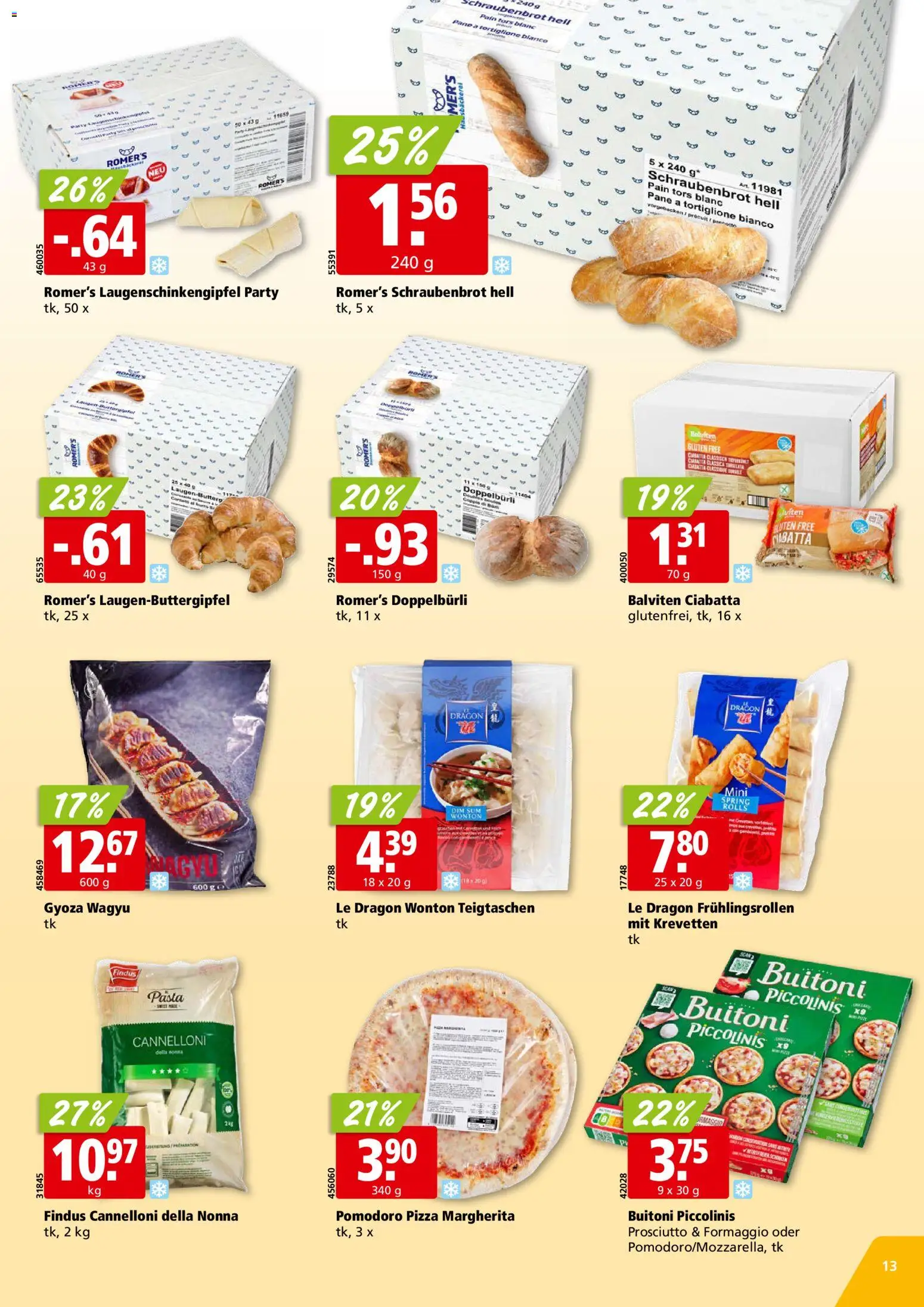 Aligro aktionen – gültig ab 01.06.2026 | Seite: 13 | Produkte: Pane, Pizza, Pasta