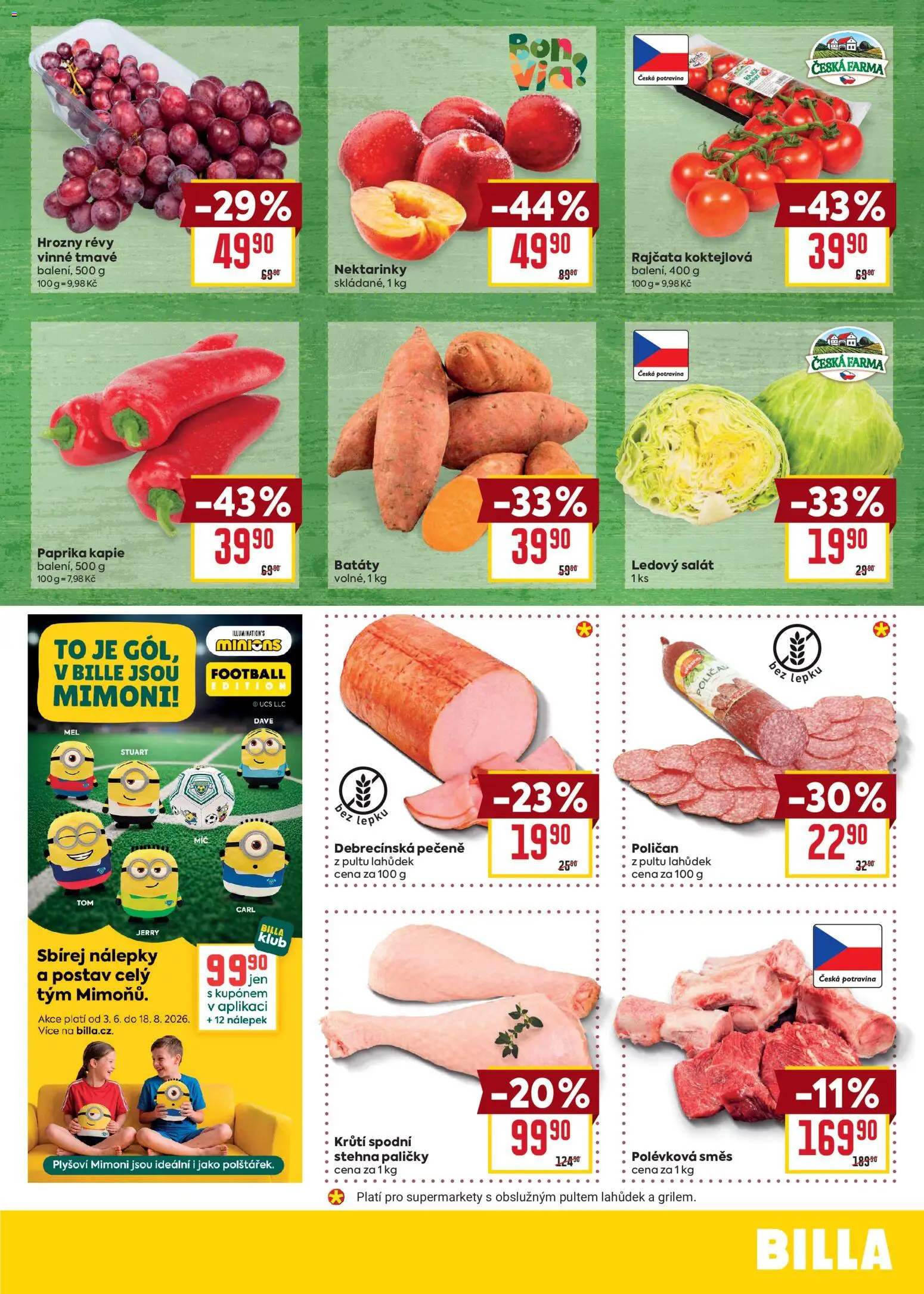 Billa Malý leták od 24.06.2026 | Strana: 3 | Produkty: Rajčata, Nektarinky, Batáty, Paprika