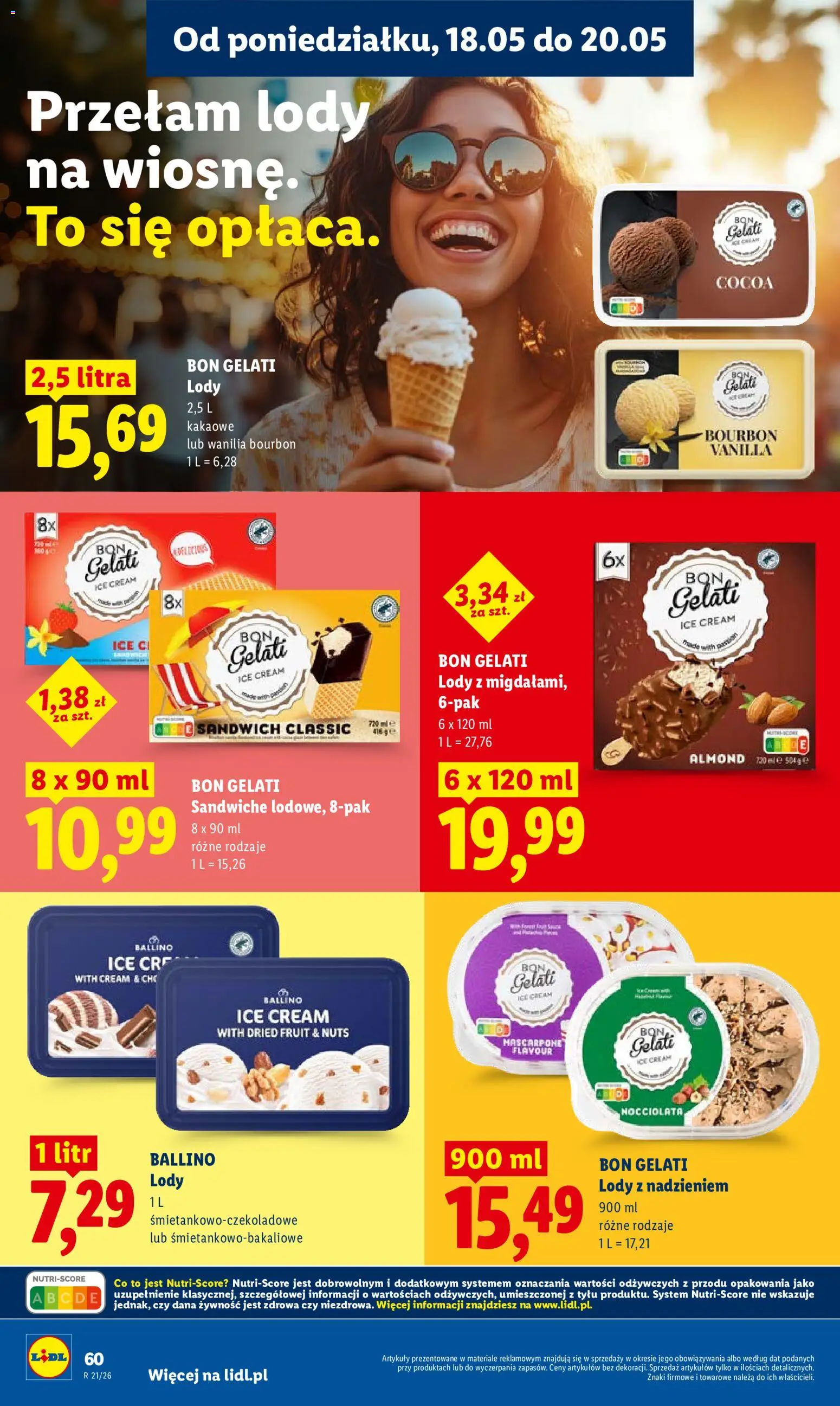 Lidl Polsko leták od 18.05.2026 | Strana: 62 | Produkty: Bourbon, Bon Gelati, Mascarpone