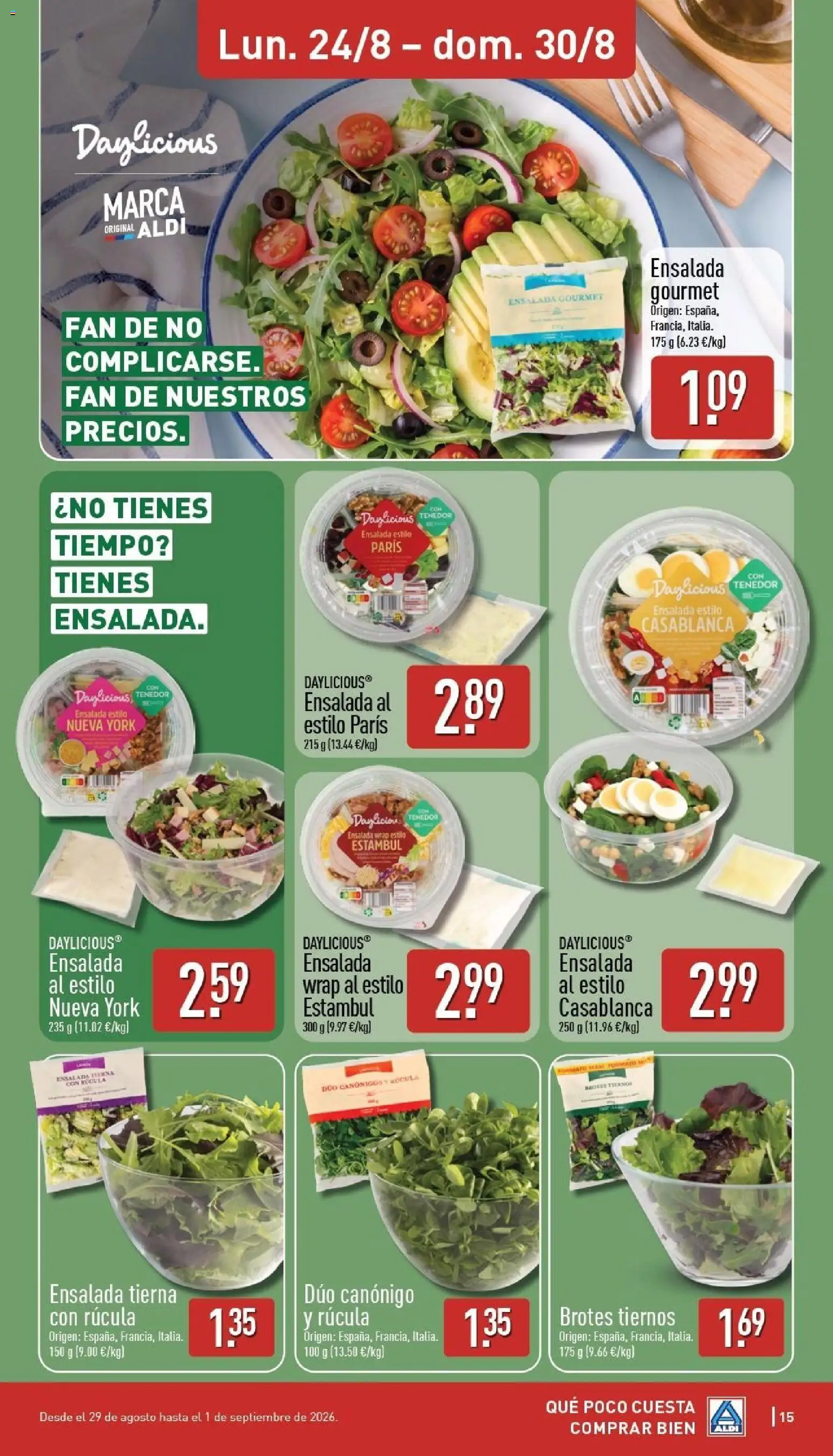 Aldi folleto Península │ válido desde el 24/08/2026 | Página: 15 | Productos: Ensalada