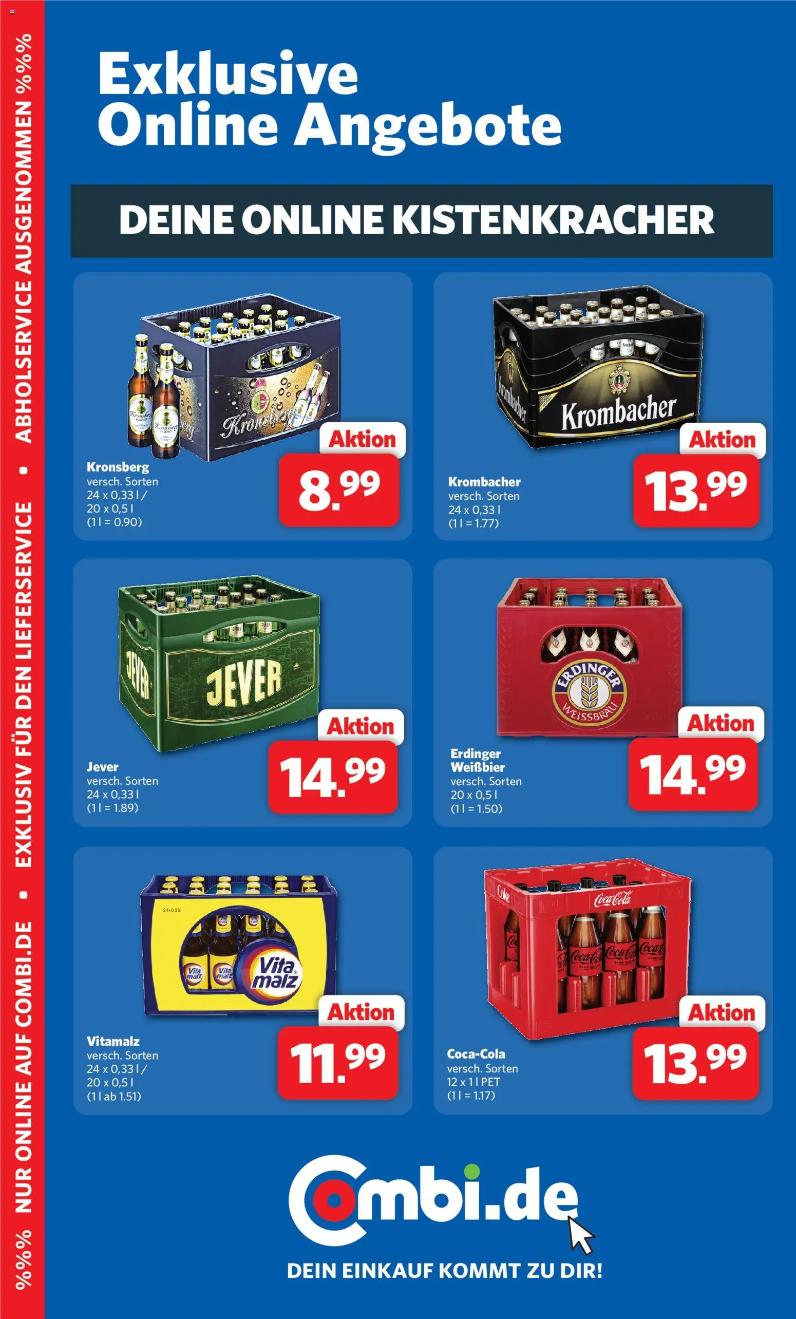 Combi Lieblingsdrinks – gültig ab 04.05.2026 | Seite: 4 | Produkte: Erdinger, Weißbier, Jever, Krombacher
