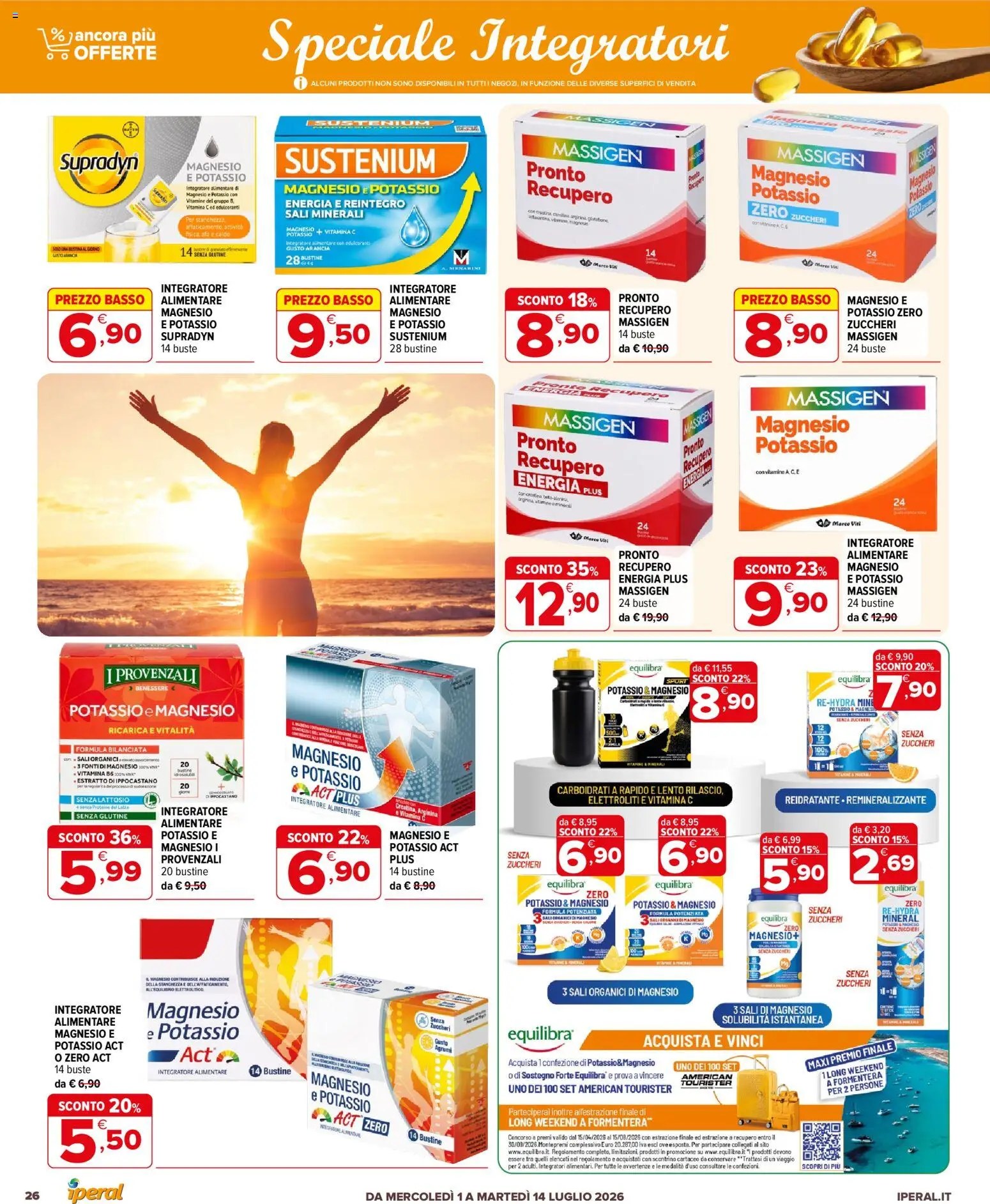 Volantino Iperal del 01/07/2026 | Pagina: 26 | Prodotti: Latte, Agrumi, Arancia, Integratore alimentare