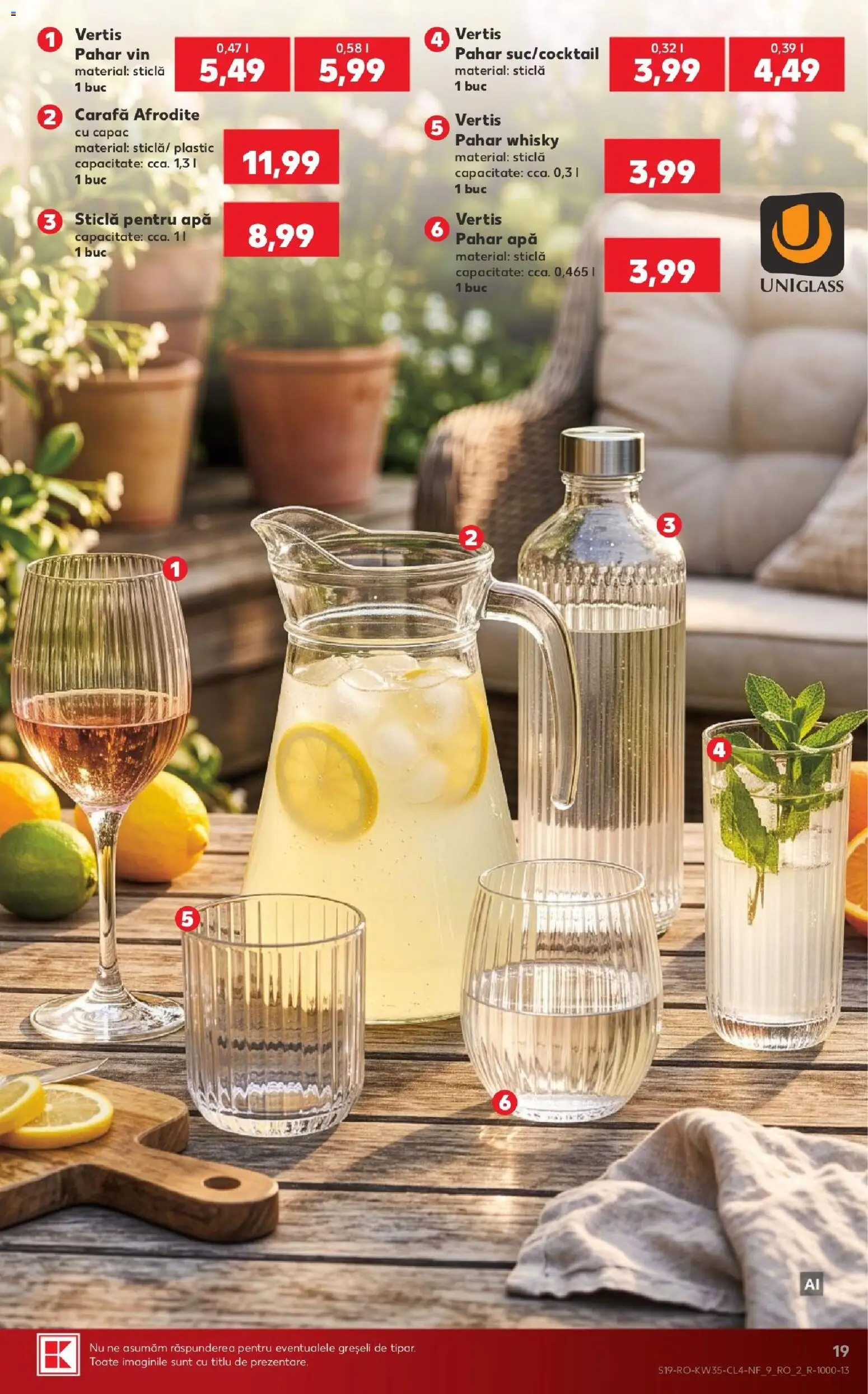 Noul catalog Kaufland – valabil de la 26.08.2026 | Pagină: 19 | Produse: Carafă, Vin, Apă