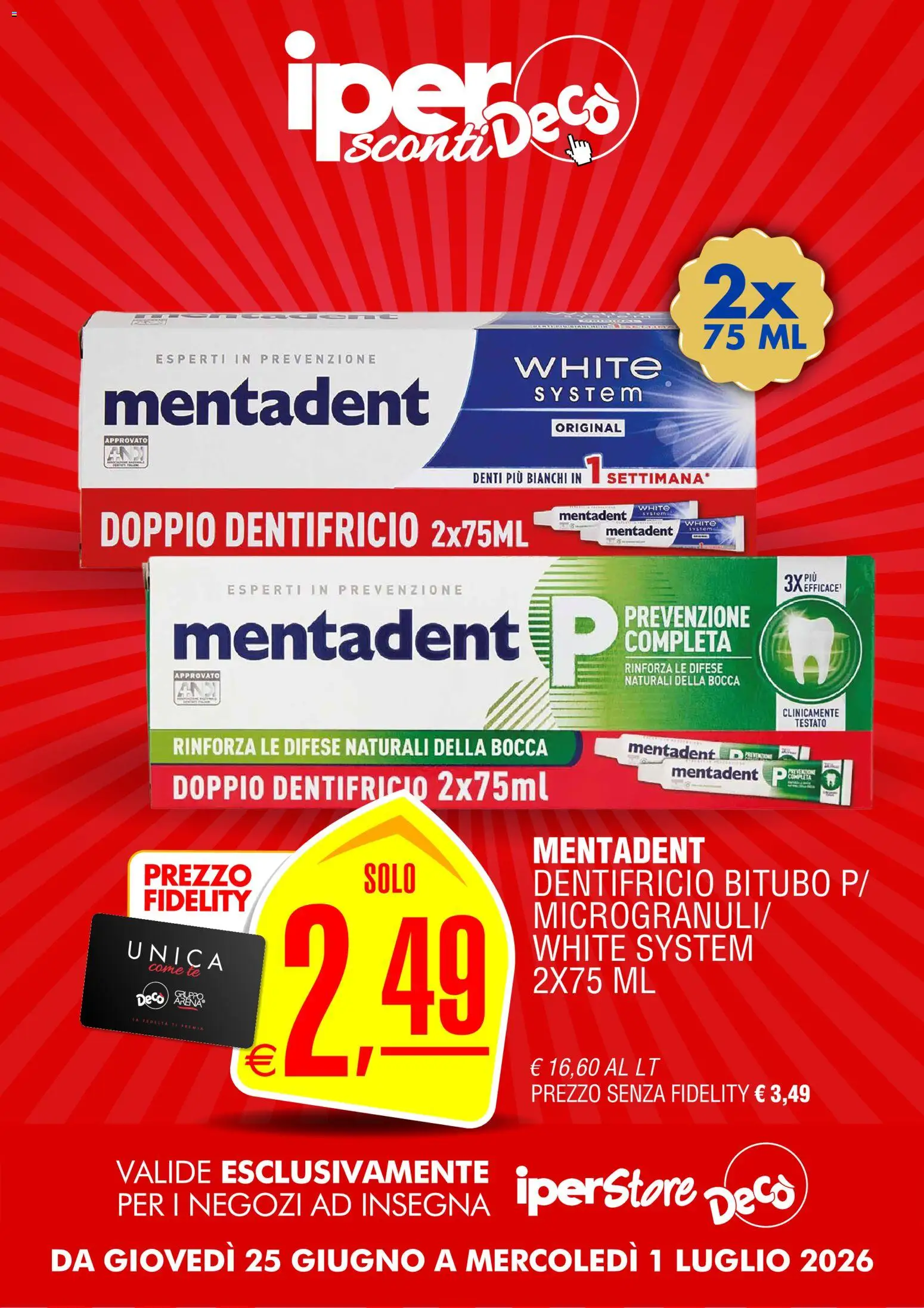 Volantino Decò del 25/06/2026 | Pagina: 14 | Prodotti: Dentifricio