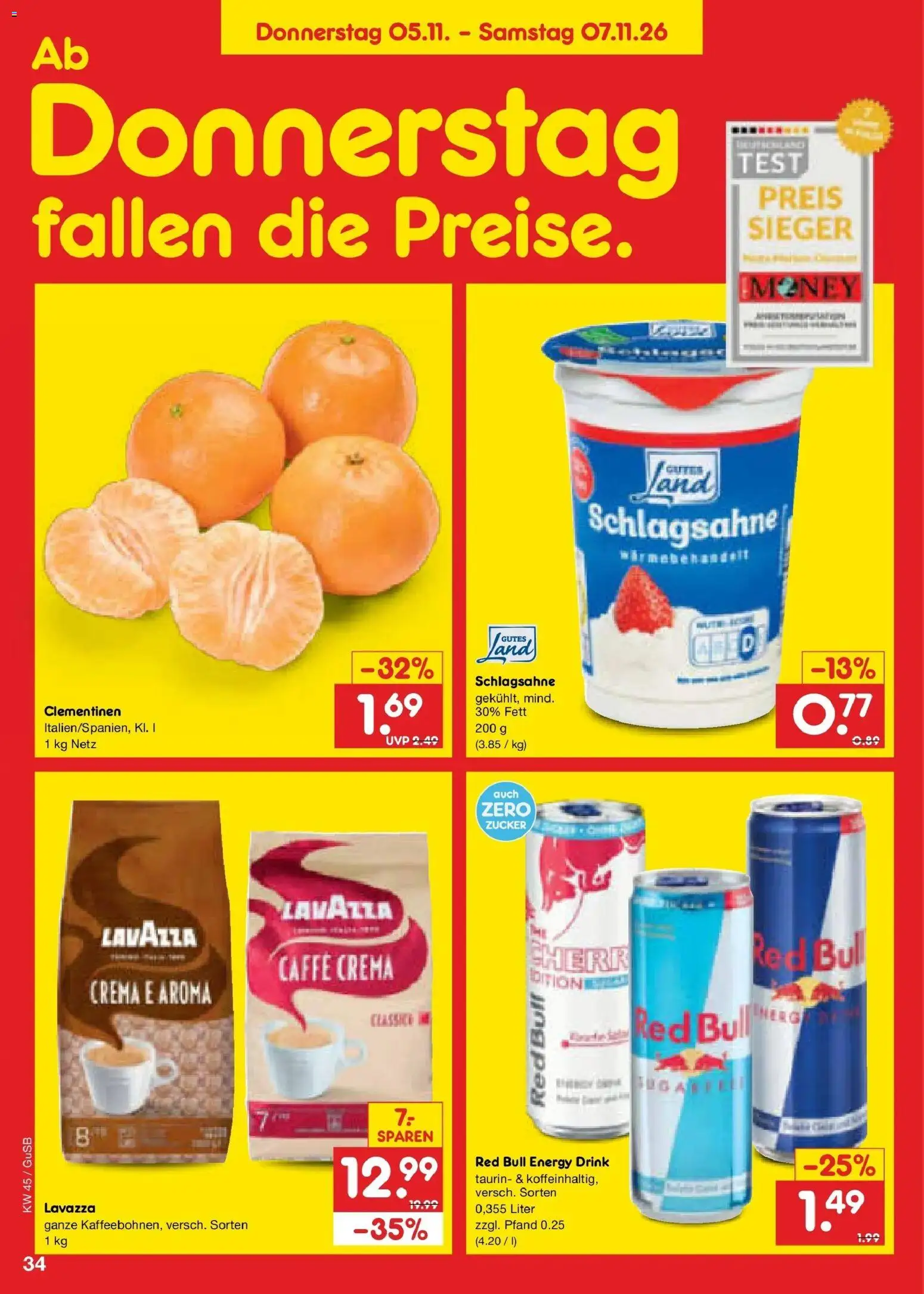 Netto Marken-Discount Prospekt Machern (ab 02.11.2026) » Angebote | Seite: 50 | Produkte: Red bull, Schlagsahne, Energy, Zucker