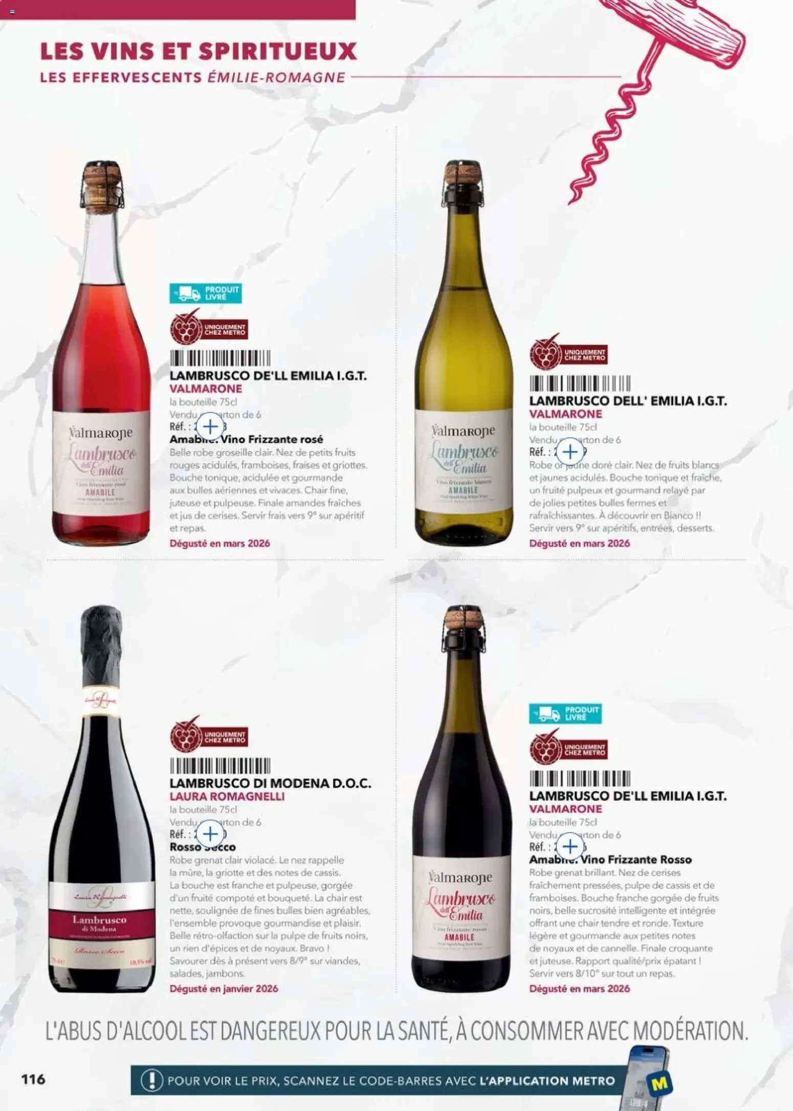 {H1} | Page: 116 | Produits: Robe, Cassis, Tonique, Amandes