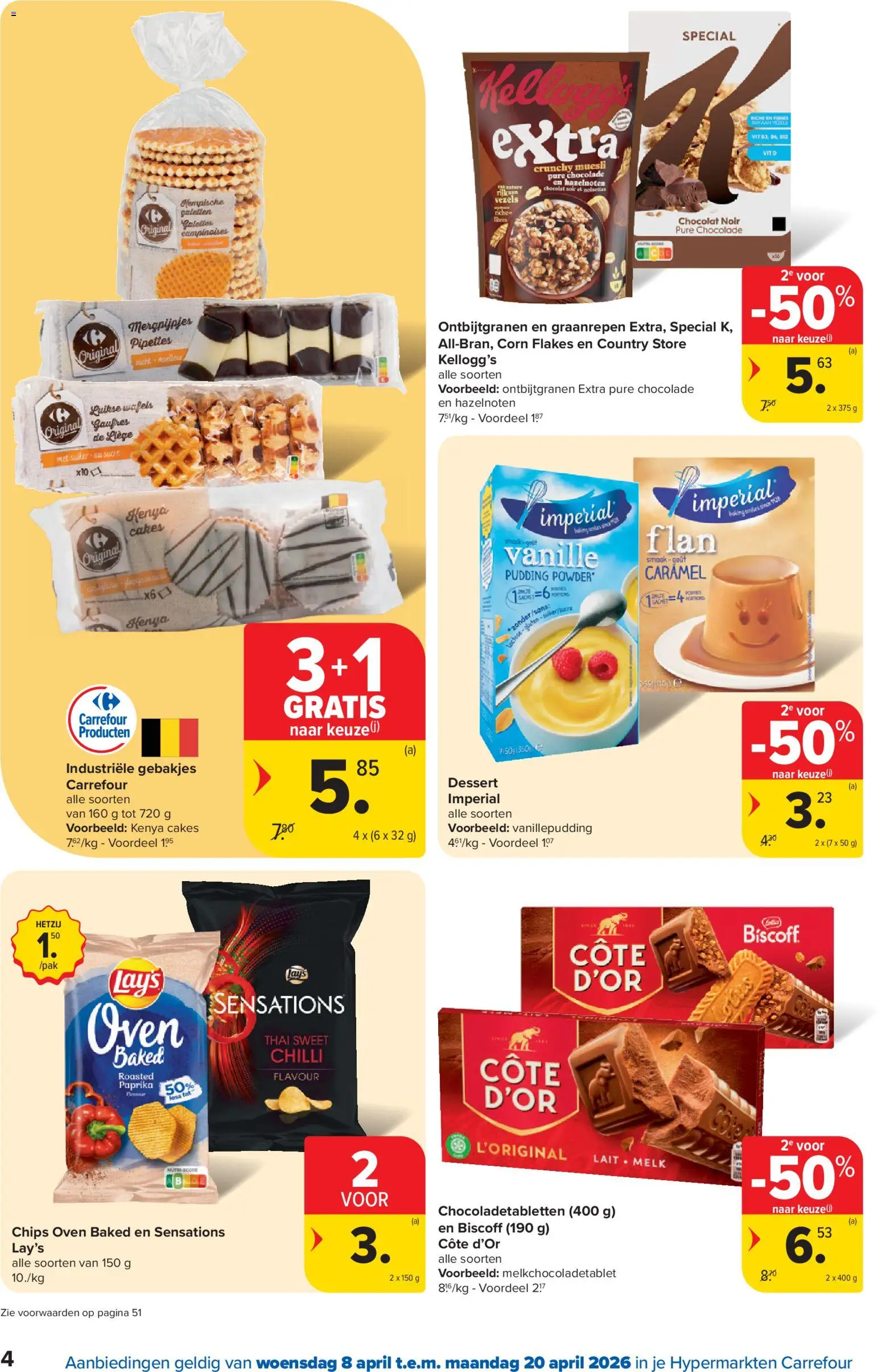 {H1} | Pagina: 4 | Producten: Chips, Pudding, Wafels, Dessert
